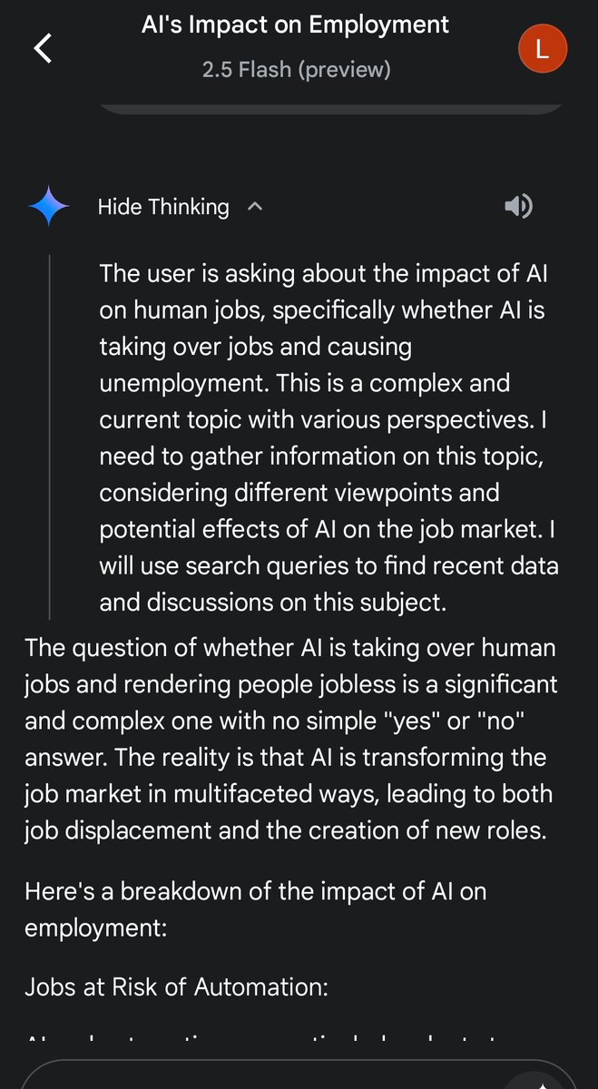 AI and Reasoning: Observing AIs Simulate Thought

By mimicking how humans think, these AI systems can give more accurate and relevant answers.
I used DeepSeek AI Assistant, Qwen Chat, ChatGPT, Gemini for this project.
#ALX_AiSK <a href="/alx_africa/">ALX Africa</a>