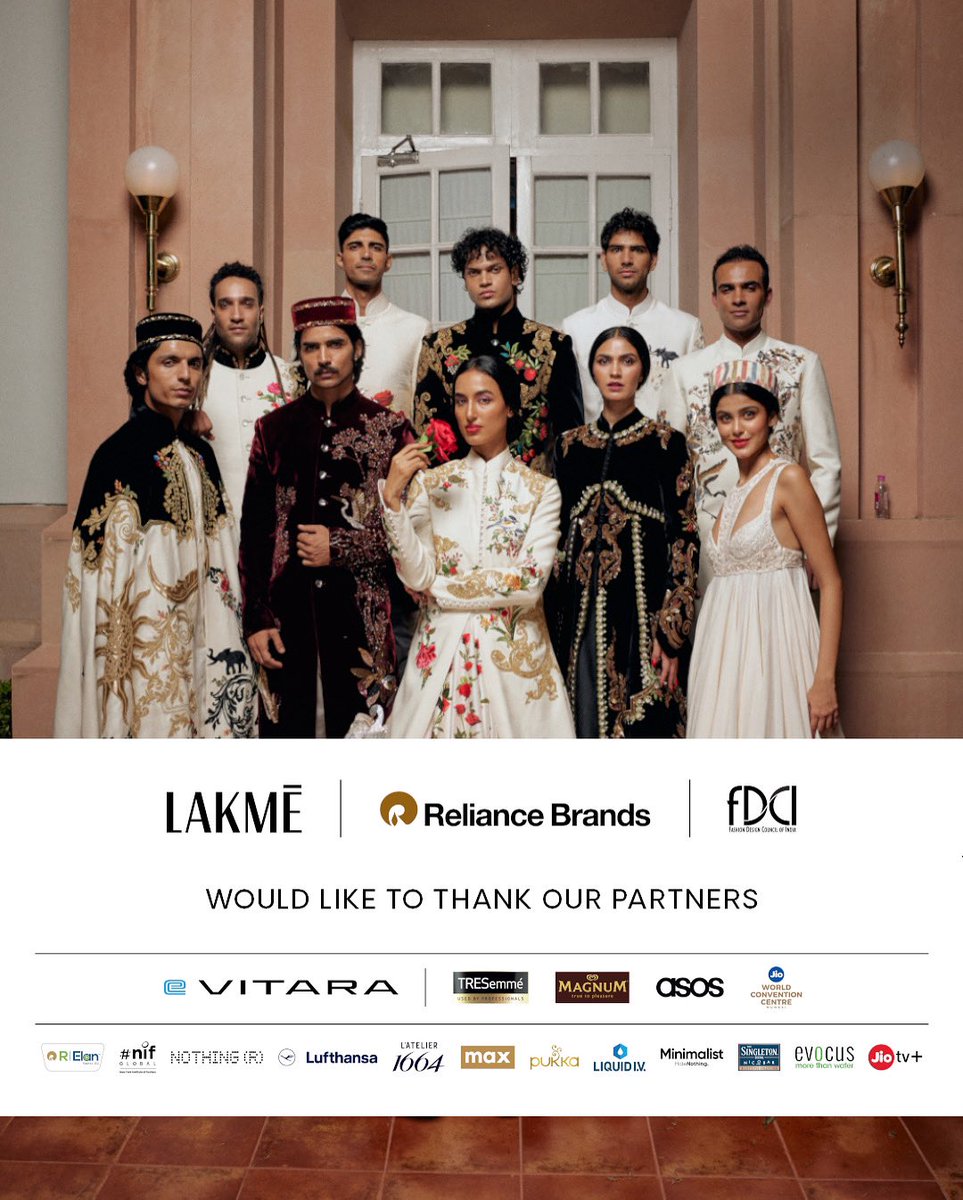 Heartfelt thanks to our amazing partners who helped <a href="/LakmeFashionWk/">Lakmé Fashion Week</a> in partnership with <a href="/fdciofficial/">FDCI</a> shine brighter than ever! 💫

#RiseAsOne #FDCIxLFW #LakmeFashionWeek