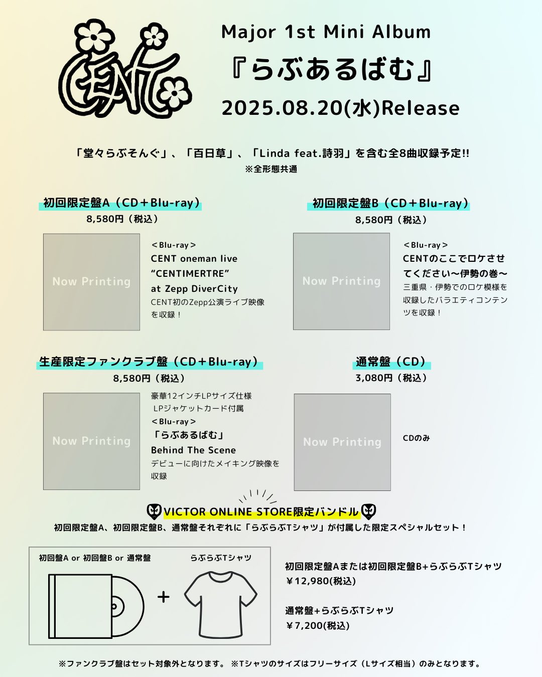 CENT らぶあるばむ 新品未使用初回限定盤A ラッキードローのトレカ4種類付き CENT らぶあるばむ 新品未使用初回限定盤A ラッキードローの