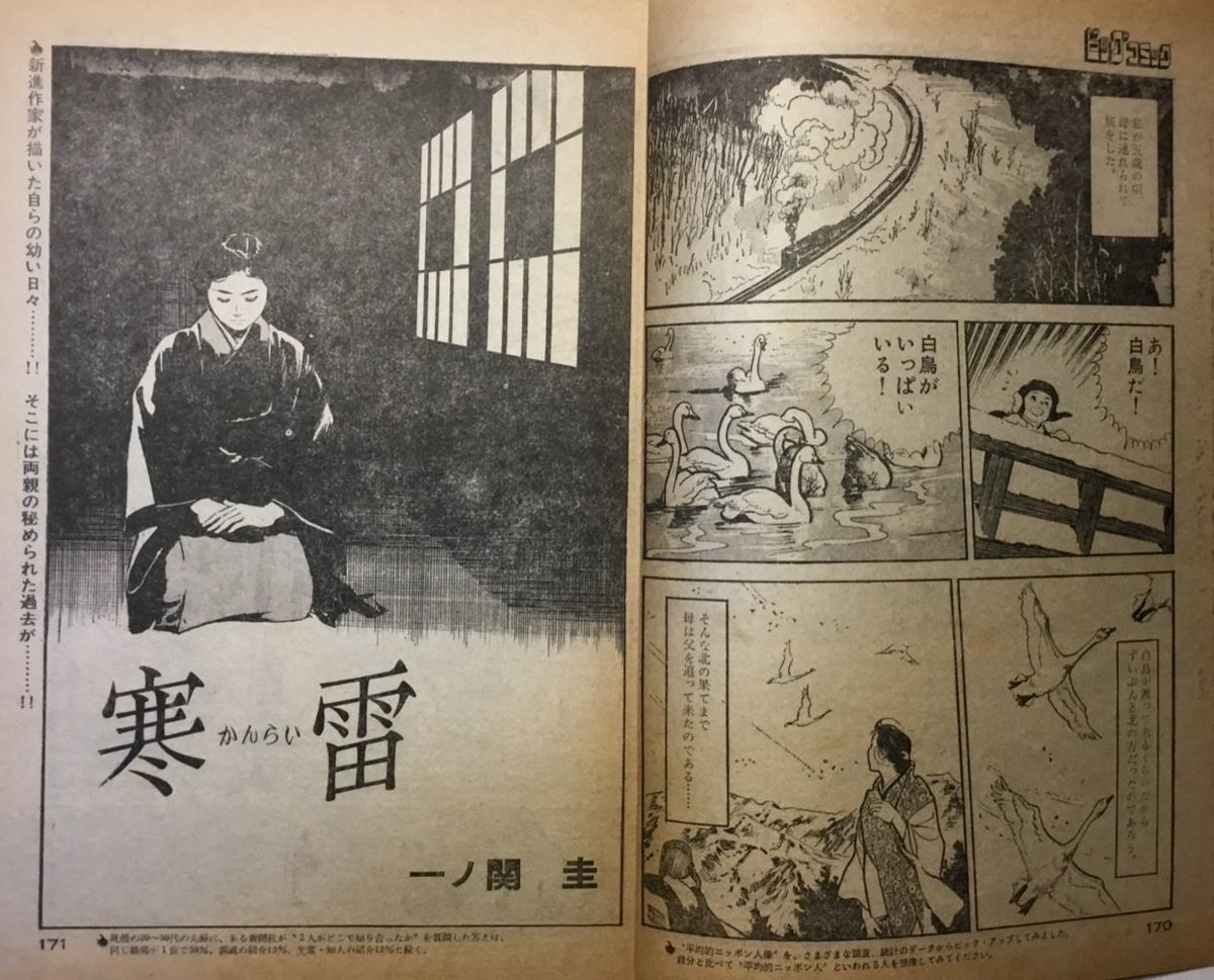 寒雷「かんらい」 70年代のビッグコミックの切り抜きが出てきた 気
