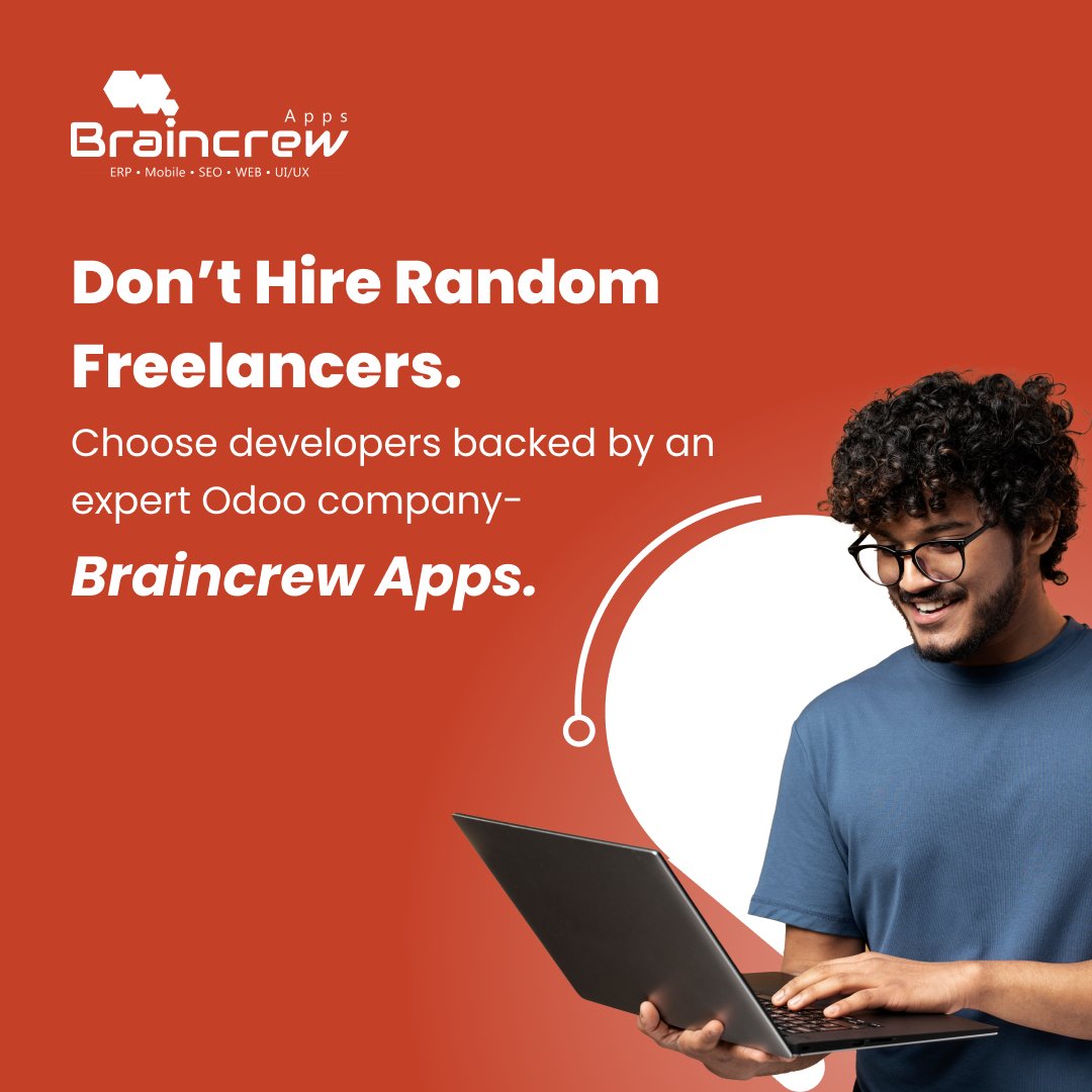 braincrewapps's tweet image. Don’t risk your project with random freelancers.
Hire trusted Odoo developers from Braincrew Apps for scalable, business-first solutions.
🔐 Trust. Delivery. Excellence.

#OdooExperts #BraincrewApps #HireSmart #TechSolutions #SayNoToFreelancers
