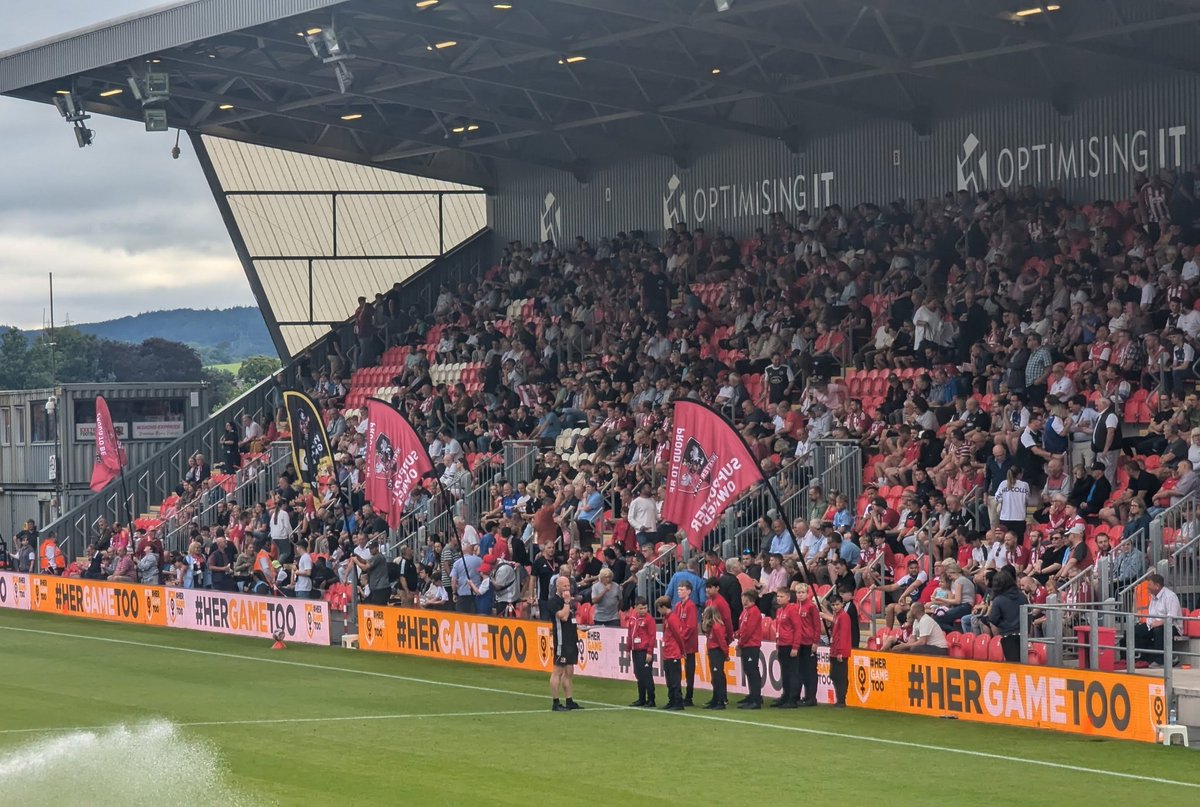 Exeter City Supporters’ Trust (@ecfcst) on Twitter photo 🎉 Happy 4th anniversary to <a href="/HerGameToo/">Her Game Too</a>!
In October 2021, <a href="/OfficialECFC/">Exeter City FC</a> became the first club to officially host a dedicated Her Game Too double header fixture.
<a href="/ExeterCityWFC/">Exeter City Women FC</a> broke their attendance record that weekend, and continue to keep breaking attendance records every 🎉 Happy 4th anniversary to <a href="/HerGameToo/">Her Game Too</a>!
In October 2021, <a href="/OfficialECFC/">Exeter City FC</a> became the first club to officially host a dedicated Her Game Too double header fixture.
<a href="/ExeterCityWFC/">Exeter City Women FC</a> broke their attendance record that weekend, and continue to keep breaking attendance records every