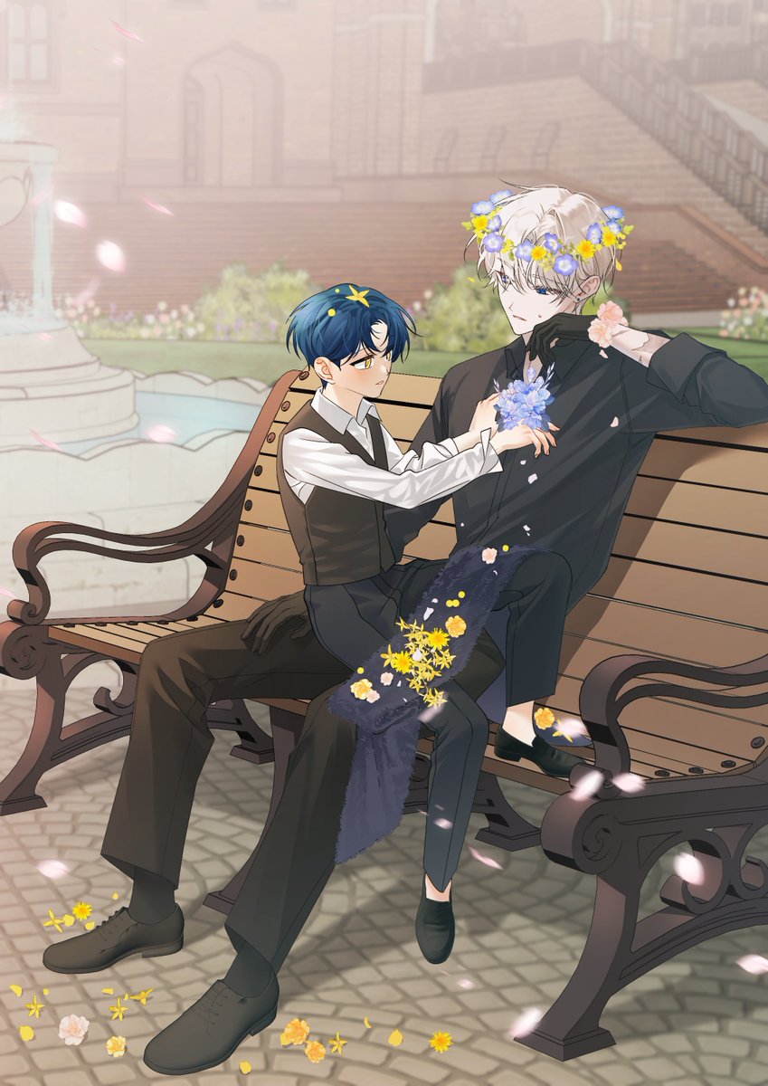 NONII0N's tweet image. OC 합작😭💙💛
