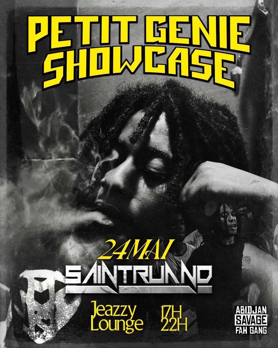 RDV SAMEDI 24 MAI ON VA CÉLÉBRER LES 1 MOIS DE MON PROJET « PETIT GÉNIE » AU JEAZZY LOUNGE (angré djibi) JE VOUS RAMÈNE TOUTE LA CRÈME DE LA NEW WAVE.