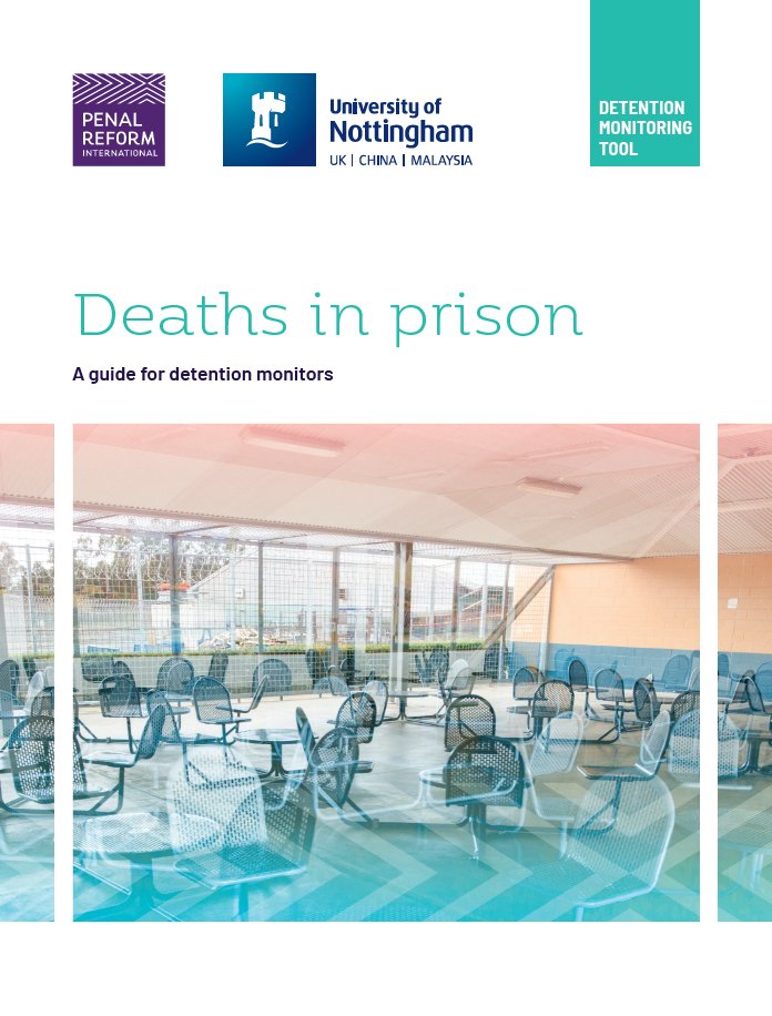 📢 𝐍𝐞𝐰 𝐩𝐮𝐛𝐥𝐢𝐜𝐚𝐭𝐢𝐨𝐧 𝐨𝐮𝐭 𝐧𝐨𝐰: Deaths in prison – A guide for detention monitors

📘Download the guide: penalreform.org/resource/death…

📌PRI's Detention Monitoring Tools: penalreform.org/issues/torture…

✒️ Co-published with the <a href="/UniofNottingham/">Uni of Nottingham #WeAreUoN</a> 

#PrisonDeaths #HumanRights