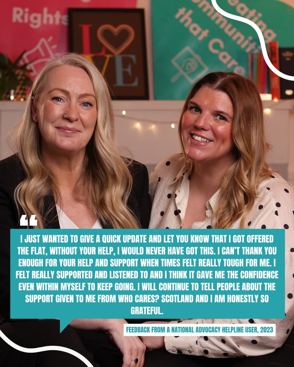 whocaresscot's tweet image. Being Care Experienced doesn’t end at 18. Or 26. It is lifelong.
Our National Advocacy Helpline shows just how vital lifelong support is. Since 2020, we’ve taken over 3,500 calls from many adults aged 26 and over.
For many, we are the only place offering specialist advice,…