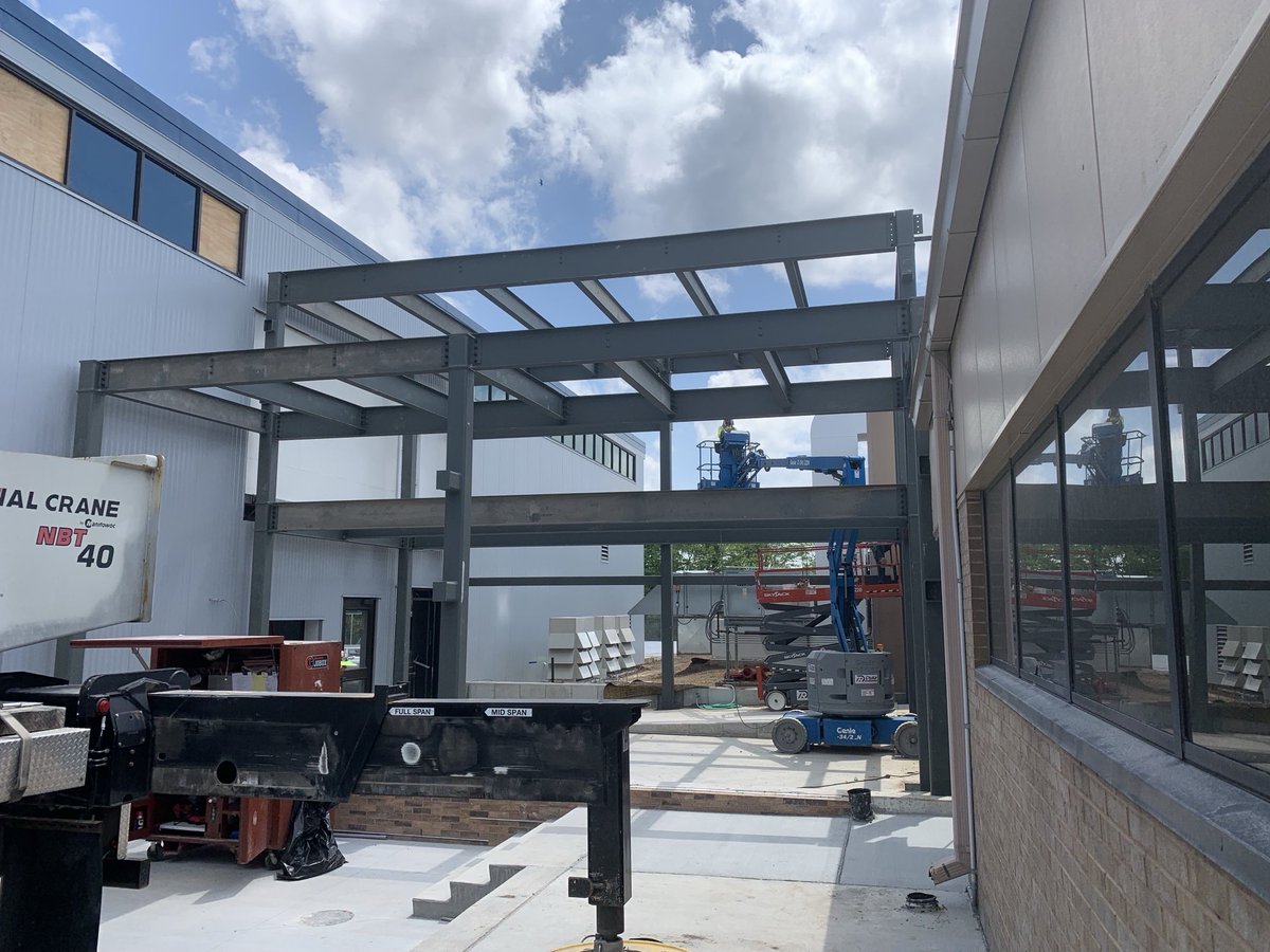 We have the steel half set for the link connecting the new building to the existing building at MCC Longview Automotive. ⁦<a href="/McCownGordon/">McCownGordon</a>⁩