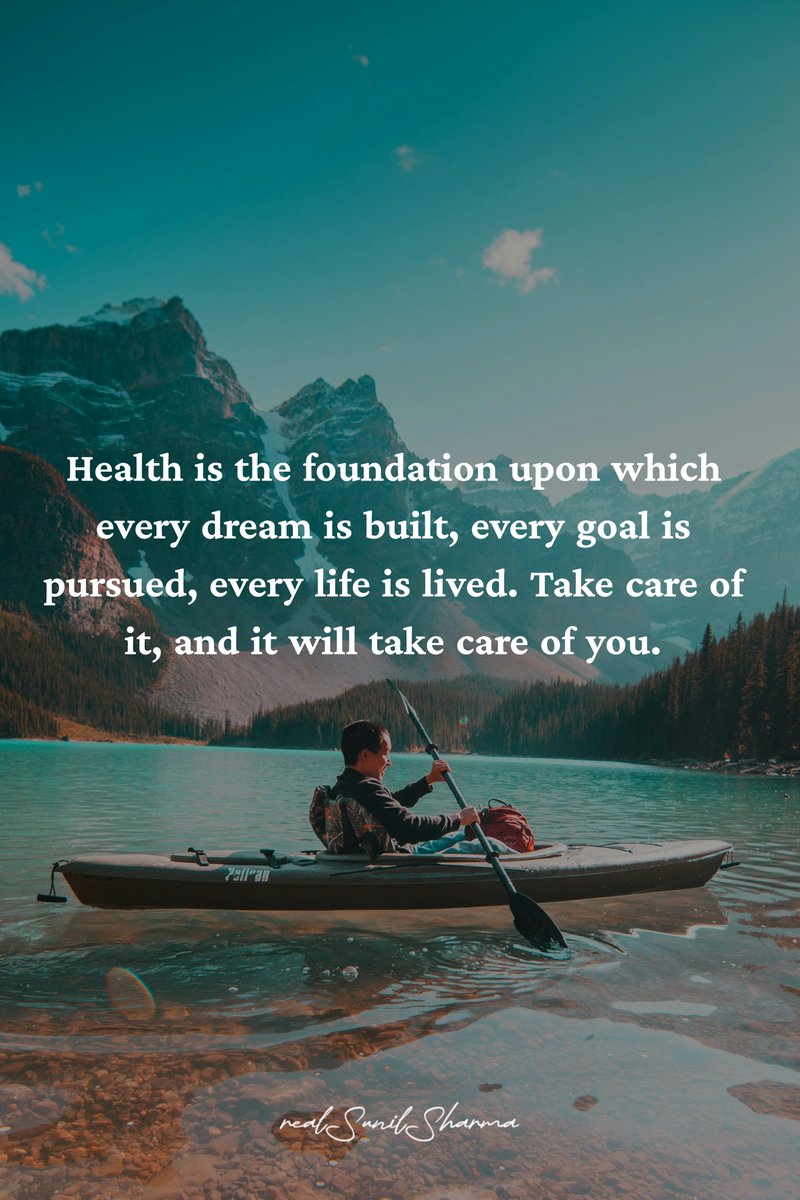 Health is the foundation upon which every dream is built, every goal is pursued, every life is lived. Take care of it, and it will take care of you.💗💪