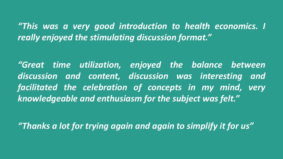 GlobalHealthMSc's tweet image. Our Economic Evaluation in Healthcare module teaching for 2024/25 is now complete! See some students & some things students had to say about the module sessions 👇
Want to take this module in 2025/26 or our MSc, PGDip, PGCert?
Enrol now @ bsms.ac.uk/postgraduate/t…
#globalhealth