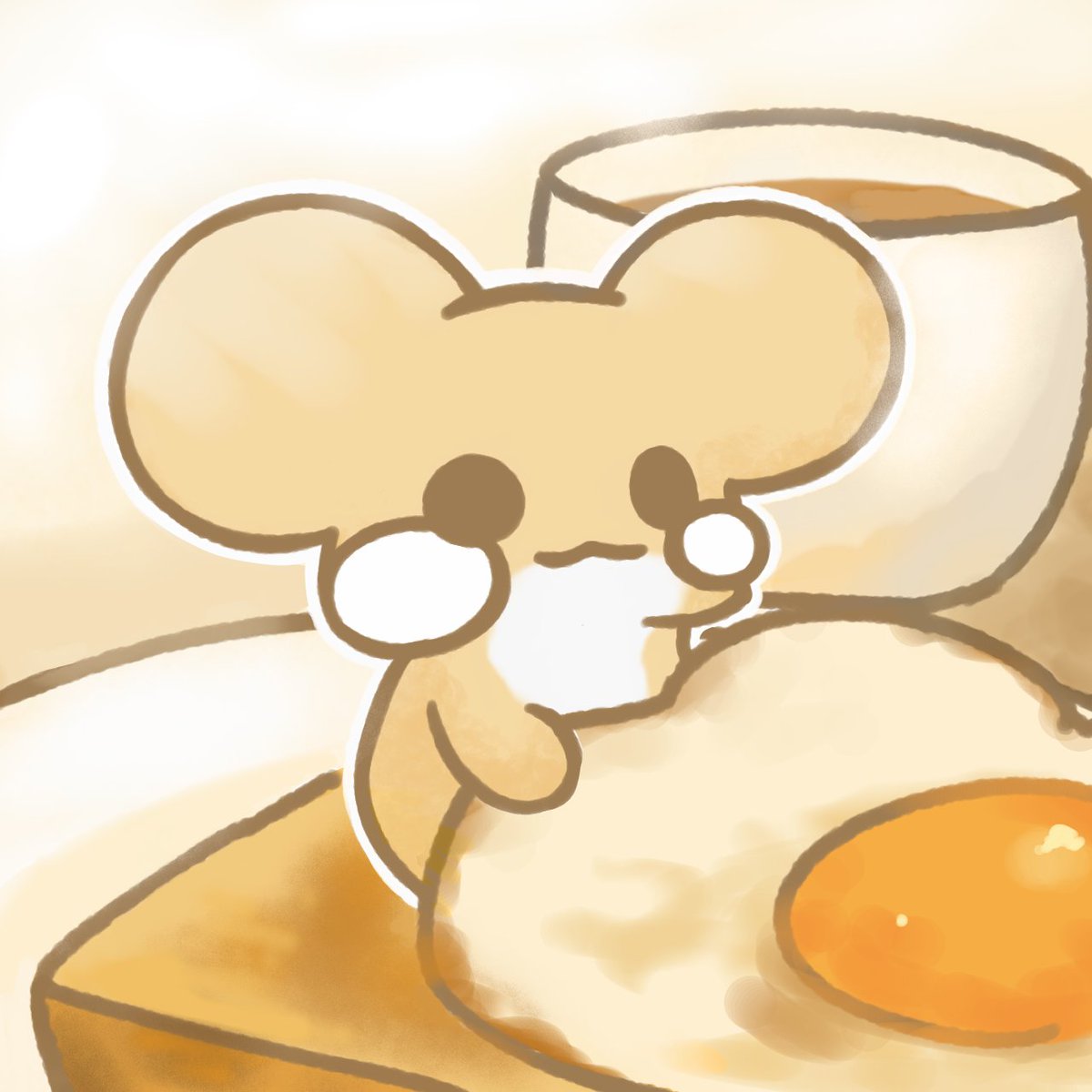 #カラフロ 新作情報🐸🎉

🐸販売開始 5/17 (土) 20:00
🐸 2000円 #HEXA
nft.hexanft.com/nft/issue/nYOj…

154匹目は朝食の目玉焼きトーストに狙いを定めるカラフロを描きました！
良ければいいね・リポストよろしくお願いします🙇‍♀️✨ <a href="/HEXANFT/">HEXA（ヘキサ）</a>