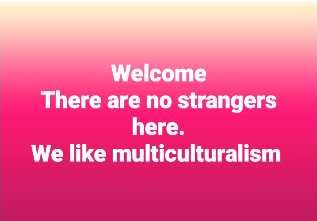 Join me.
Let's fill our community, workplace, shops and public places with love and care.

* Please share widely 
#NoStrangers 
#nostrangershere 
#LoveNoHates 
#diversityandinclusion 
#diversitymatters