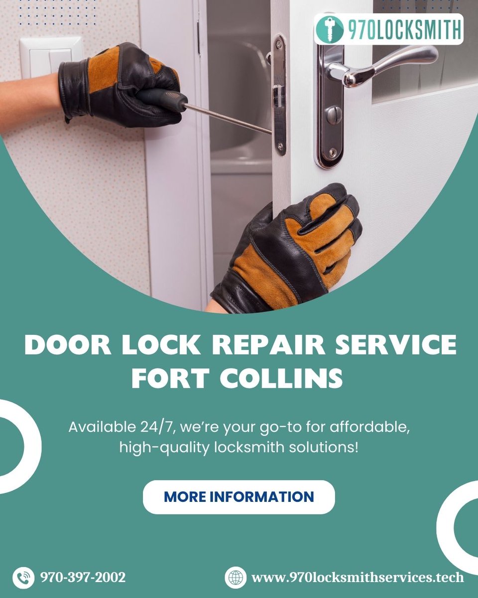 damari_ome76519's tweet image. Need door lock repair in Fort Collins? 970 Locksmith Services offers fast, reliable fixes for homes &amp;amp; businesses. Certified techs, 24/7 availability, affordable rates. Secure your property today!

Fix your locks today: 970locksmithservices.tech

#DoorLockRepair #24HourLocksmith