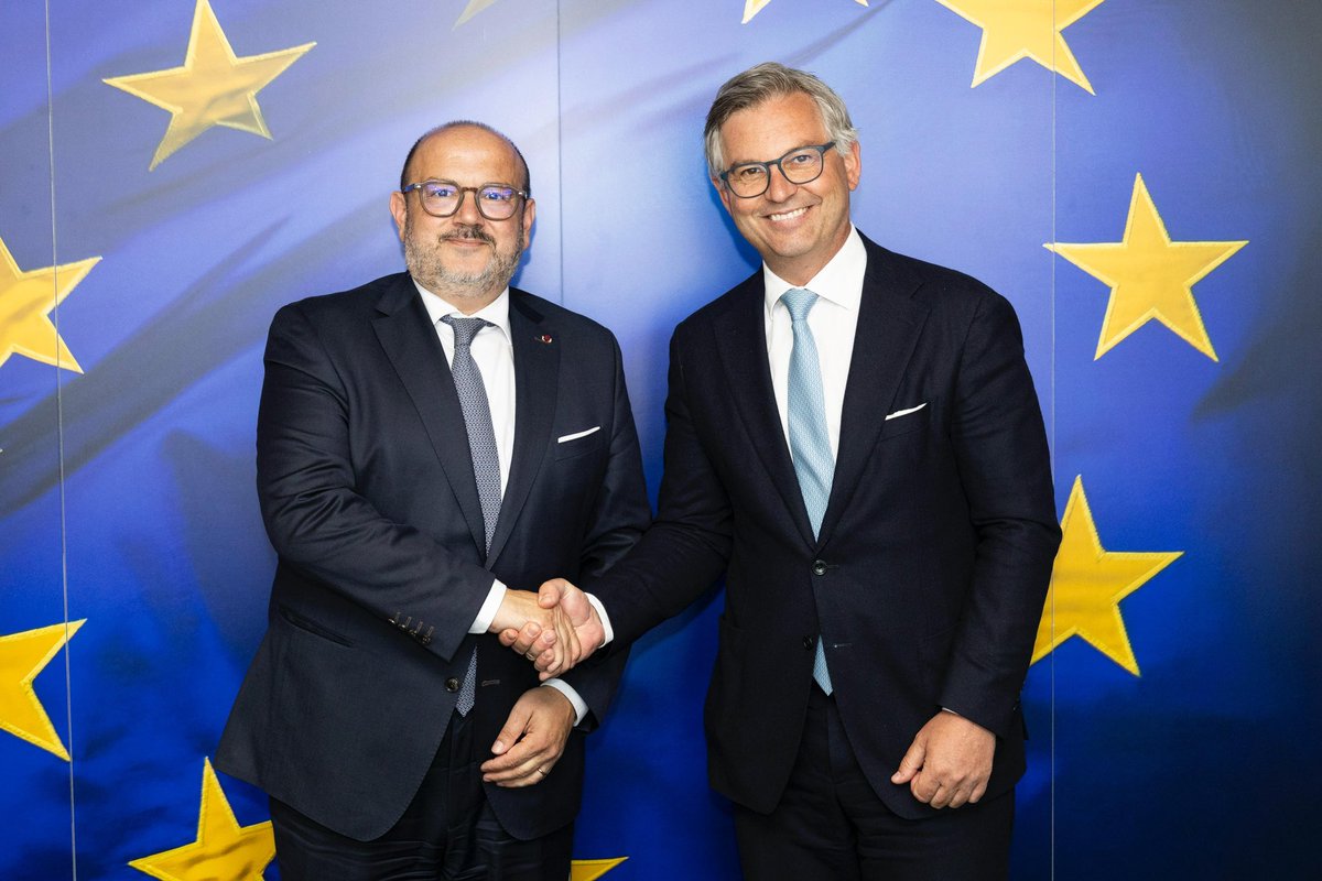 Magnus Brunner (@magnusbrunner) on Twitter photo Thank you for the visit, <a href="/BernardQuintin_/">Bernard Quintin</a>
I was glad to discuss the importance of enhanced cooperation between Member States to ensure safe travel in the European Union, including in the implementation of the Entry-Exit system. We also discussed the need to work together across Thank you for the visit, <a href="/BernardQuintin_/">Bernard Quintin</a>
I was glad to discuss the importance of enhanced cooperation between Member States to ensure safe travel in the European Union, including in the implementation of the Entry-Exit system. We also discussed the need to work together across