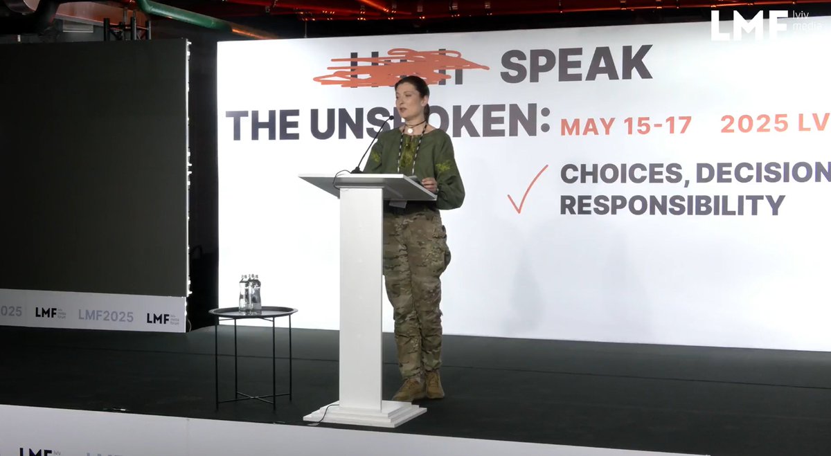 “The focus theme of this year’s Media Forum is ‘Speak the Unspoken.’ I see it as an invitation to an honest conversation, without fear or self-censorship”, Kateryna Zarembo says in a keynote speech at #LMF2025.