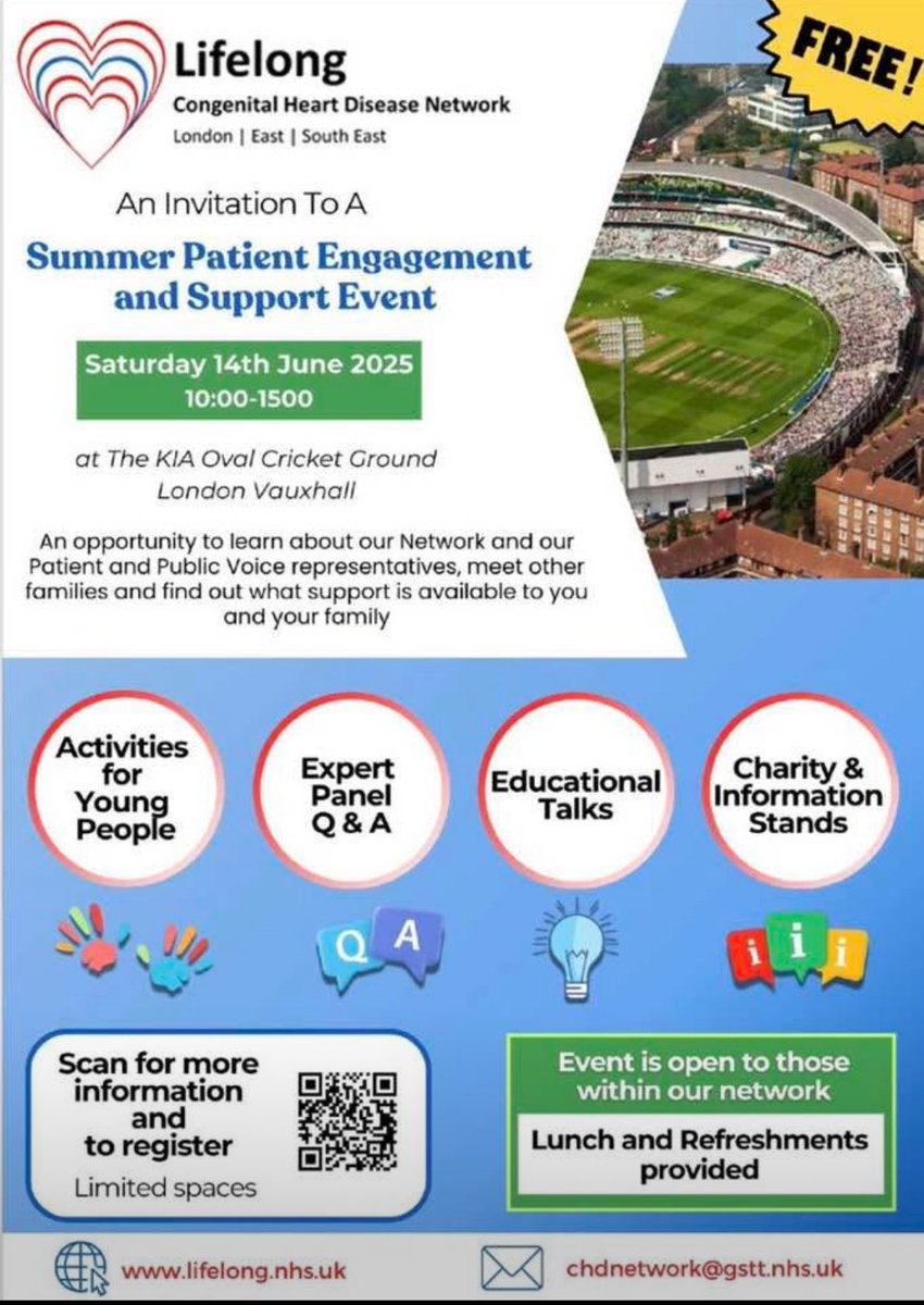 A wonderful opportunity for our paediatric cardiology community and Adults with congenital heart disease seen at one of the Lifelong CHD network clinics to get together at an iconic venue to meet each other, share experiences, gain information and get involved with their network.