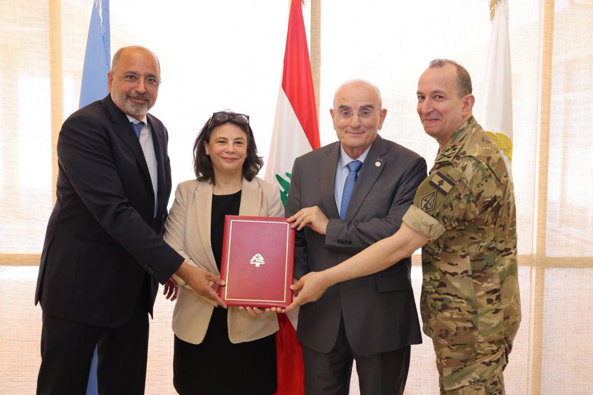 UNSCOL (@unscol) on Twitter photo .<a href="/LebanonDefense/">Ministry of Defense</a>, <a href="/UNSCOL/">UNSCOL</a> & <a href="/UNDP_Lebanon/">UNDP Lebanon</a> signed a Tripartite MoU aimed at coordinating international support for the <a href="/LebarmyOfficial/">الجيش اللبناني</a> with generous financial support from several donor countries and partners.
More info here: shorturl.at/q5Air .<a href="/LebanonDefense/">Ministry of Defense</a>, <a href="/UNSCOL/">UNSCOL</a> & <a href="/UNDP_Lebanon/">UNDP Lebanon</a> signed a Tripartite MoU aimed at coordinating international support for the <a href="/LebarmyOfficial/">الجيش اللبناني</a> with generous financial support from several donor countries and partners.
More info here: shorturl.at/q5Air