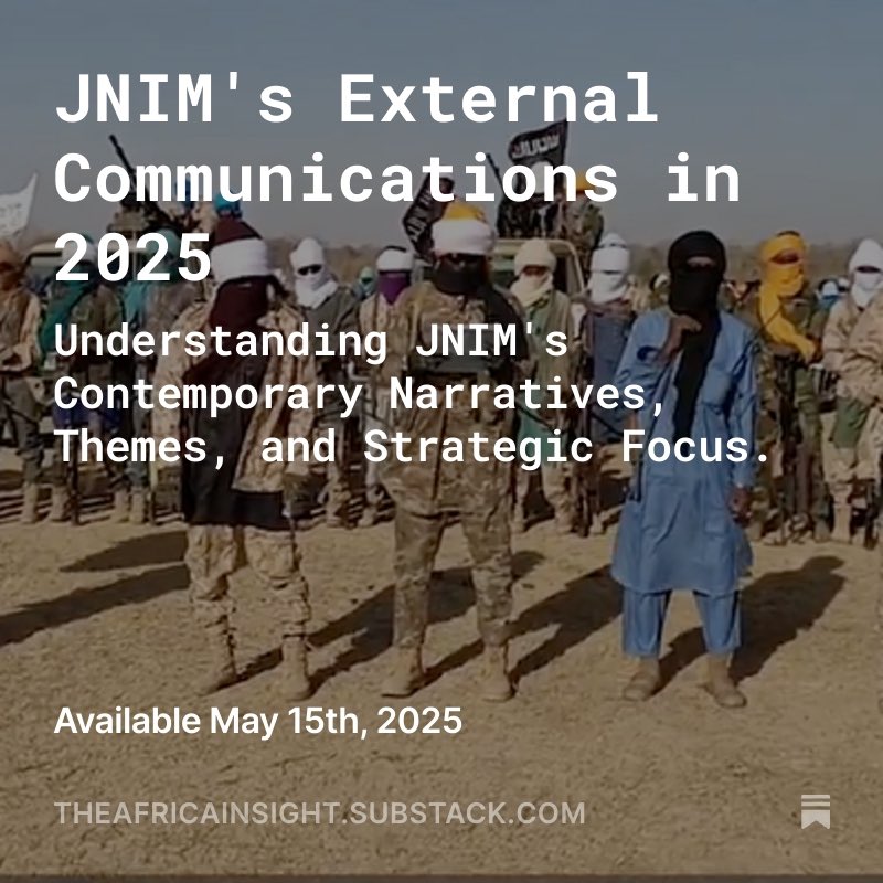 🚨New Publication Alert 🚨 

My latest article analyses the key messages, narratives, and themes in JNIM’s media publications so far this year - providing a deeper understanding into its current actions. 

Click the link in the post below to read more:
