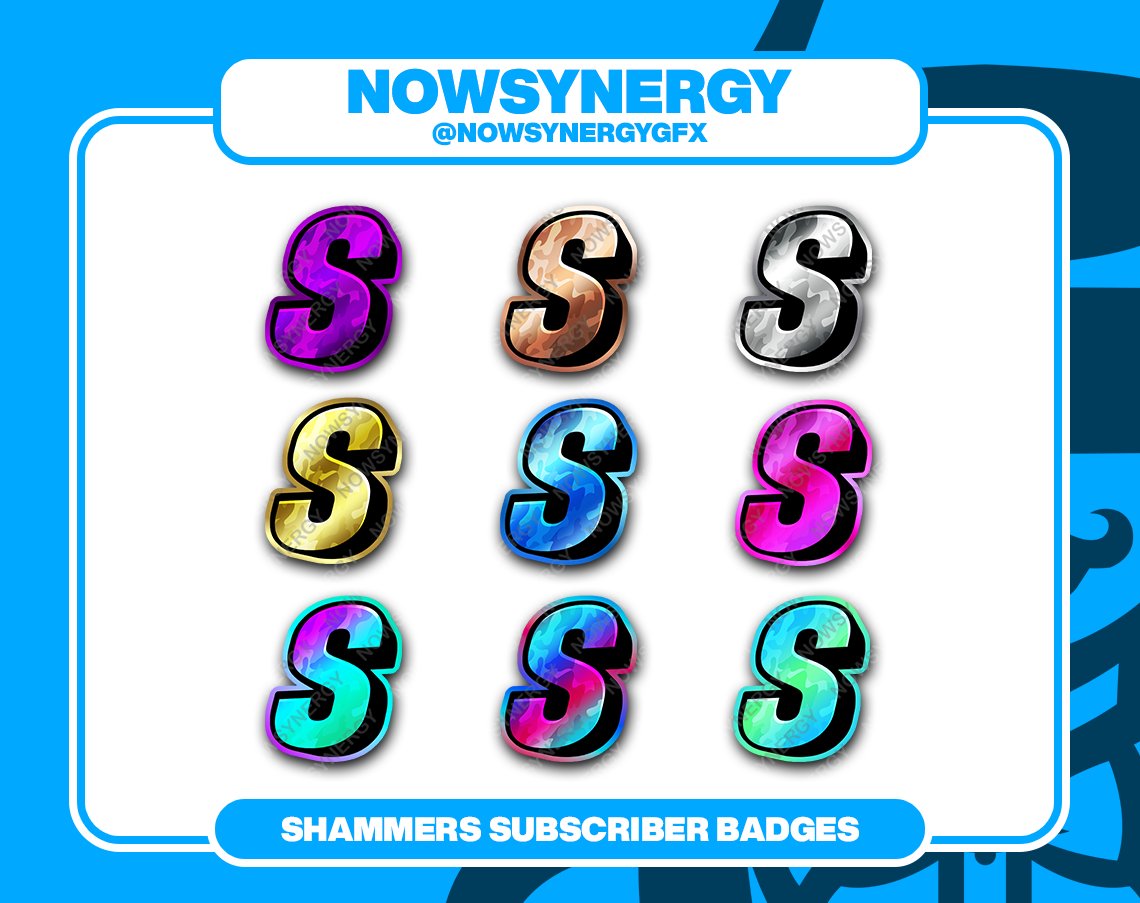 New Subscriber Badges for twitch.tv/shammers 🎨