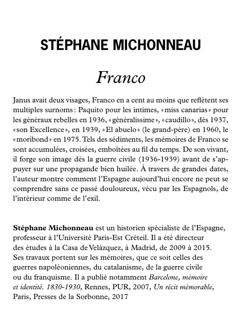 Stéphane Michonneau - Franco

À paraître en septembre chez Flammarion