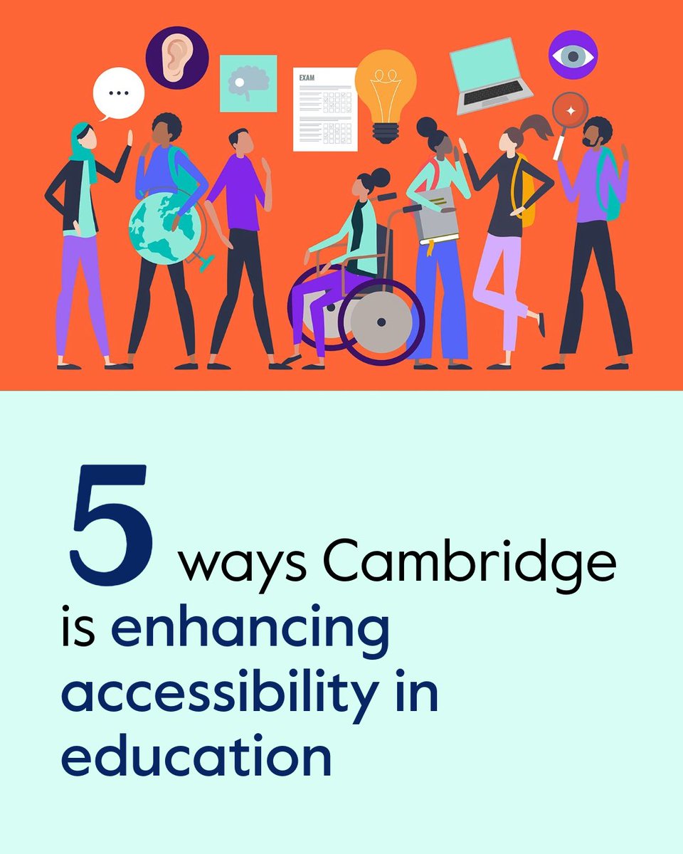 We believe learning is for everyone. 📚✨ This #GlobalAccessibilityAwarenessDay, explore 5 ways we’re enhancing #accessibility in education.

🔗 Read more: cambrid.ge/43iK7ui