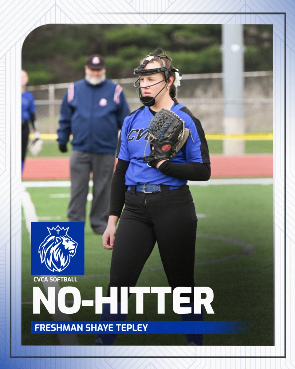 Last night, freshman Shaye Tepley recorded another no-hitter in the team's win over Beaumont. Congrats Shaye! #CVCA #MightyRoyals