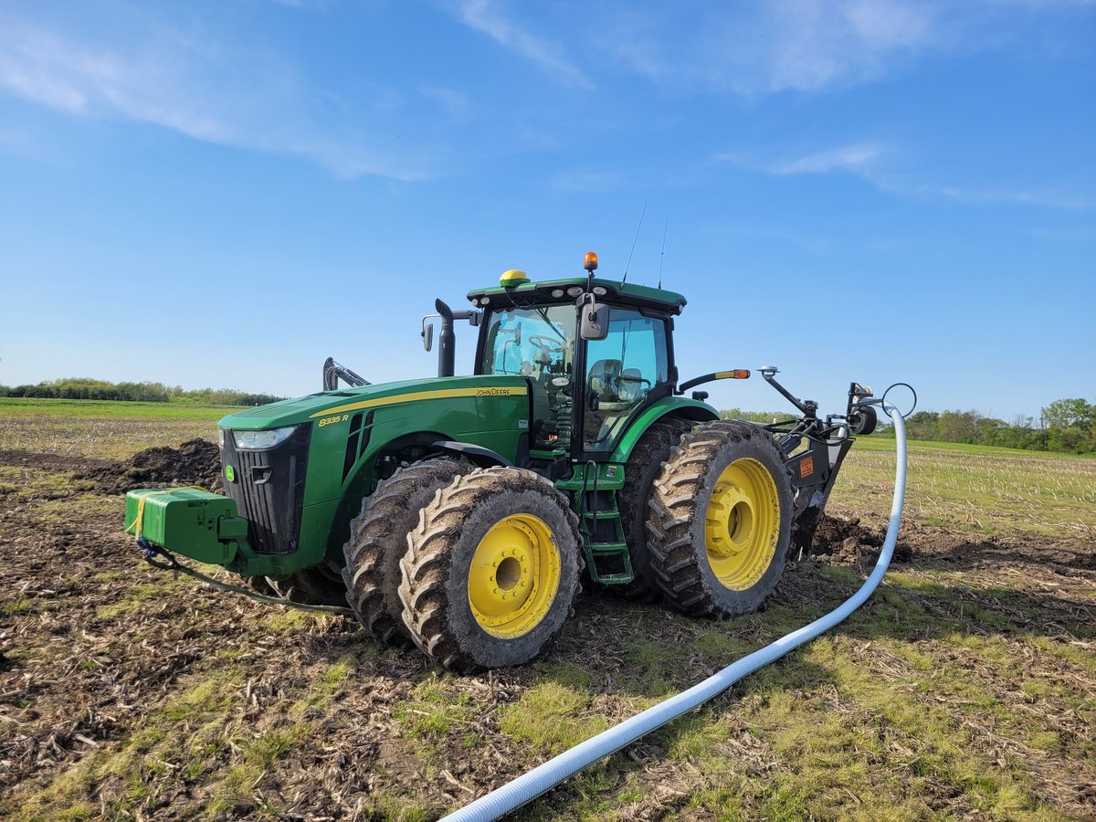 Couldn't plant the other day....so we put the plow back on. Plowed in an 8" main then put in 4" - 40' spaced laterals. <a href="/soilmaxdotcom/">Soil-Max</a>