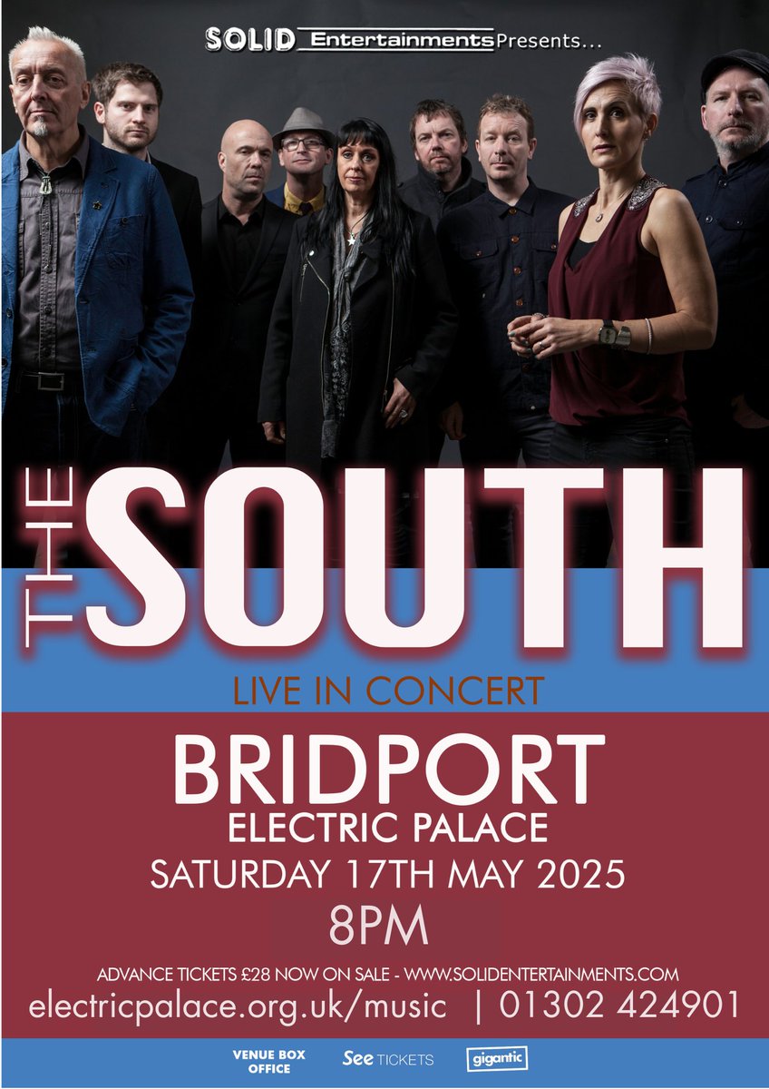 TONIGHT 8PM
The South 
🎟️Final tickets &gt; electricpalace.org.uk/events/event/t…