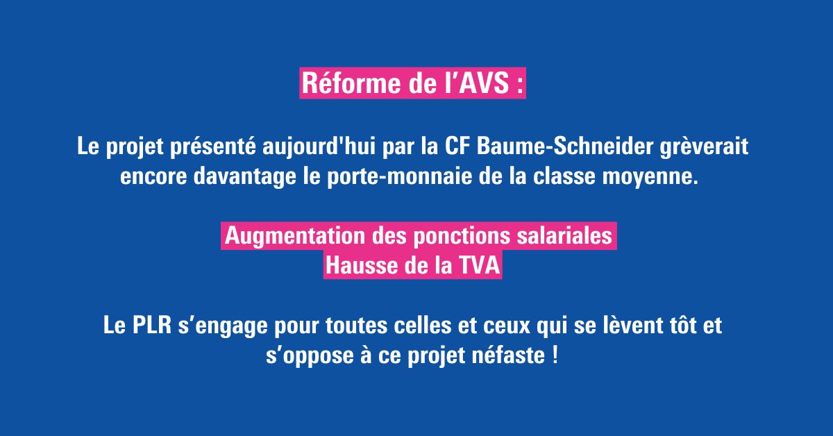 Réforme de l’AVS : NON à un projet néfaste pour la classe moyenne !

Notre AVS doit être stable à long terme, sans imposer à la classe moyenne, aux familles et aux PME des charges financières toujours plus lourdes.

Lire la suite de notre communiqué : bit.ly/43fOHt3