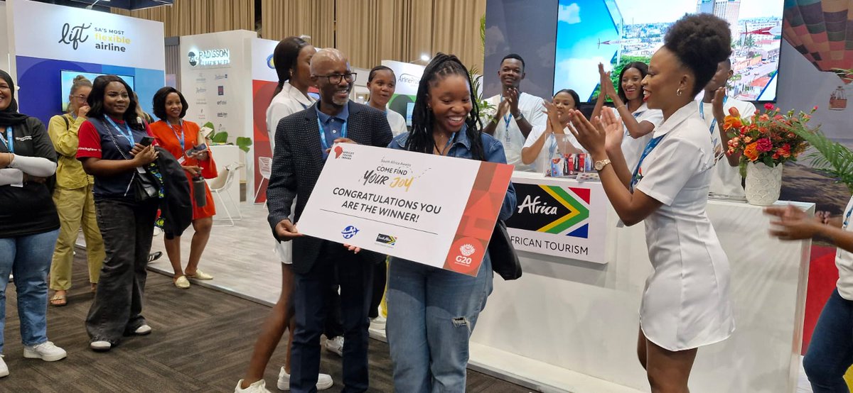 Exciting moments at Africa’s Travel Indaba 2025!
Yesterday, we kicked off our competition where visitors who engaged with ACSA and our airline partners, stand a chance to win 2 airline tickets or a shopping voucher worth R1,000!

Congratulations to our first lucky raffle winner,