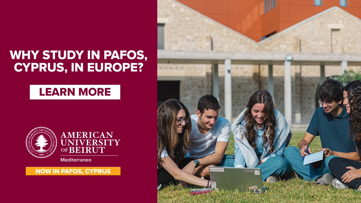 American University of Beirut - Mediterraneo (@aubmediterraneo) on Twitter photo Why Study in Pafos, #Cyprus, in the heart of #Europe?
At AUB Mediterraneo, you’ll study in #Pafos, a coastal gem in European Cyprus, where rich history, stunning Mediterranean landscapes, and a welcoming community create the ideal environment for student life.
A <a href="/UNESCO/">UNESCO 🏛️ #Education #Sciences #Culture 🇺🇳</a> World Why Study in Pafos, #Cyprus, in the heart of #Europe?
At AUB Mediterraneo, you’ll study in #Pafos, a coastal gem in European Cyprus, where rich history, stunning Mediterranean landscapes, and a welcoming community create the ideal environment for student life.
A <a href="/UNESCO/">UNESCO 🏛️ #Education #Sciences #Culture 🇺🇳</a> World