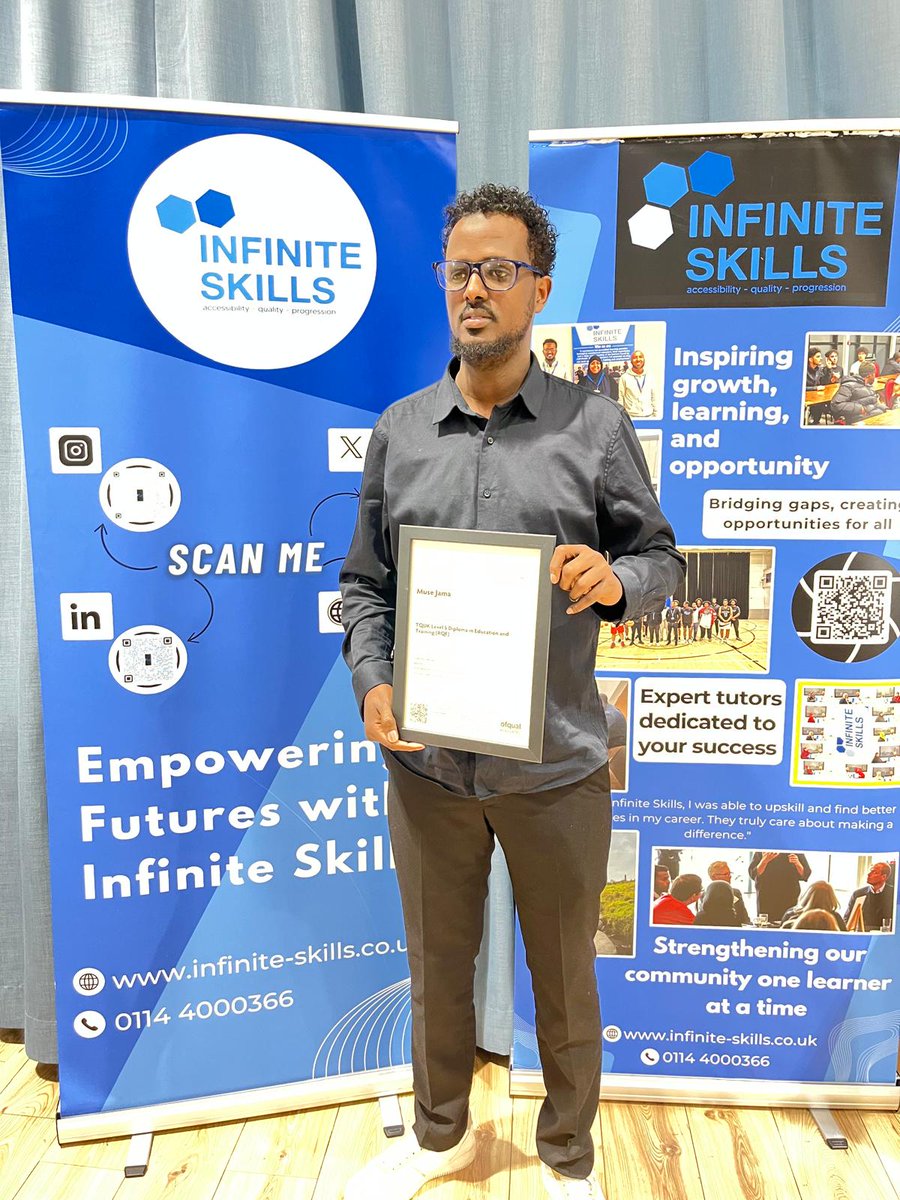At Infinite Skills, we’re committed to #CPD, ensuring our team has the skills to make a lasting impact. 

Muse Jama, after completing his DET Level 5, is now pursuing a bachelor's degree while working with us—becoming the first in his family to attend university!