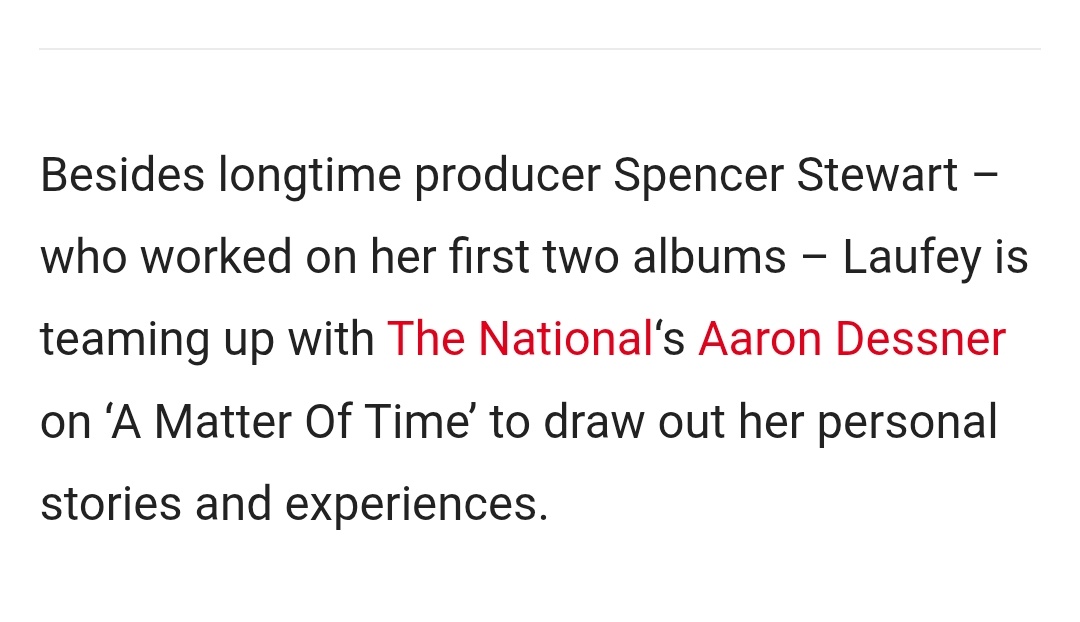 dailylaufeylin's tweet image. 'A MATTER OF TIME' FEATURES PRODUCTIONS FROM AARON DESSNER 🚨💙 #LAUFEY3