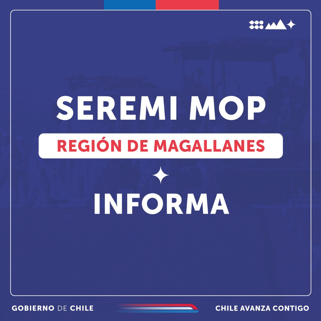 #MOPInforma estado de rutas en la Provincia de Última Esperanza 🚧🚜

Ruta 9 Norte
Km 161 - km 334 ruta mojada, existencia de lluvia y viento, sin escarcha.

Ruta Y-290
Km 0,0 al 9,45, ruta mojada, existencia de lluvia y viento, sin escarcha.
Km 9,45 al 35, ruta mojada,