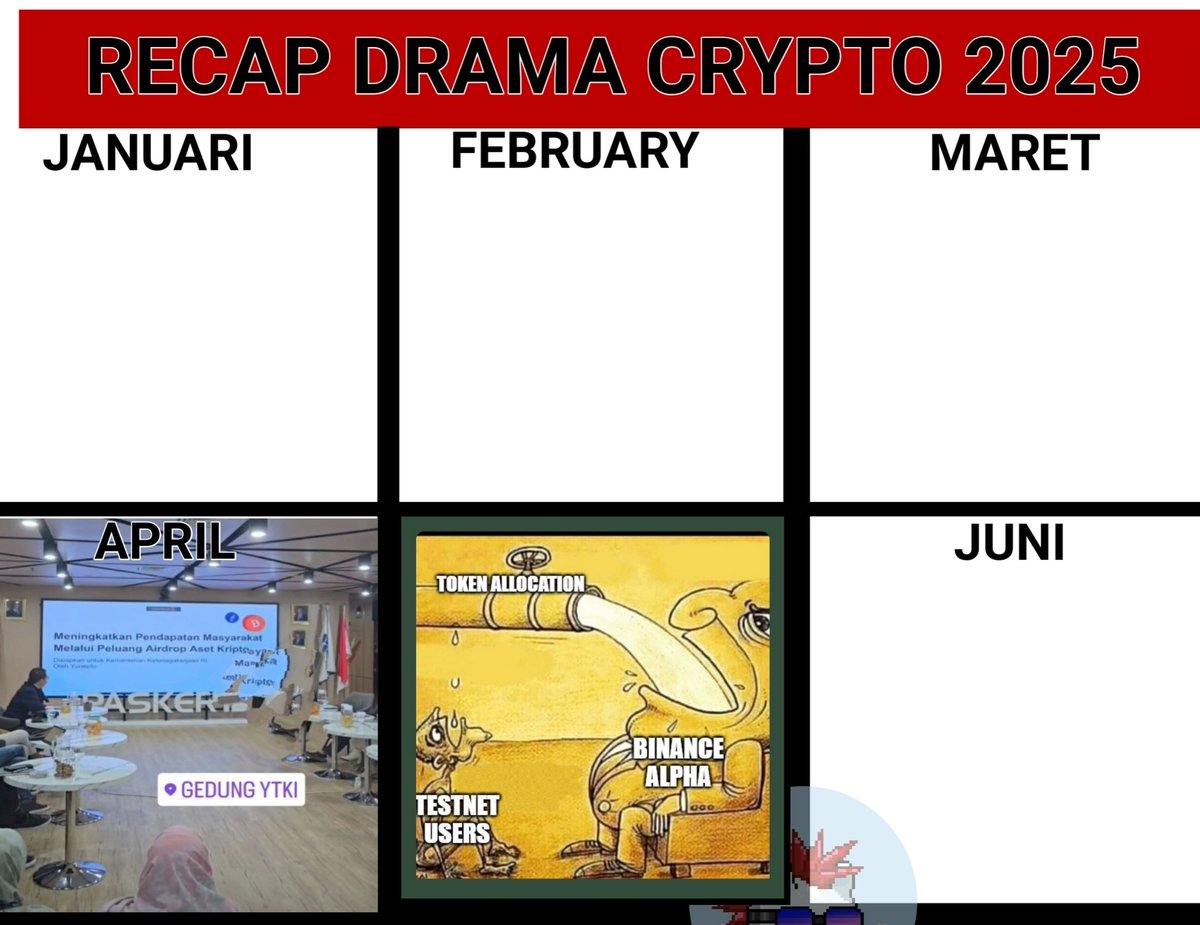 Hesz.Sol (@ghszhsz) on Twitter photo 📍Recap News Crypto 2025
-April
tragedi gedung YTKI & issue Mentri airdrop
-Mei
Ormas Binance Alpha yg di pimpin oleh <a href="/_RichardTeng/">Richard Teng</a> memalak projects dan merugikan comunity
#stopbinancealpha 📍Recap News Crypto 2025
-April
tragedi gedung YTKI & issue Mentri airdrop
-Mei
Ormas Binance Alpha yg di pimpin oleh <a href="/_RichardTeng/">Richard Teng</a> memalak projects dan merugikan comunity
#stopbinancealpha