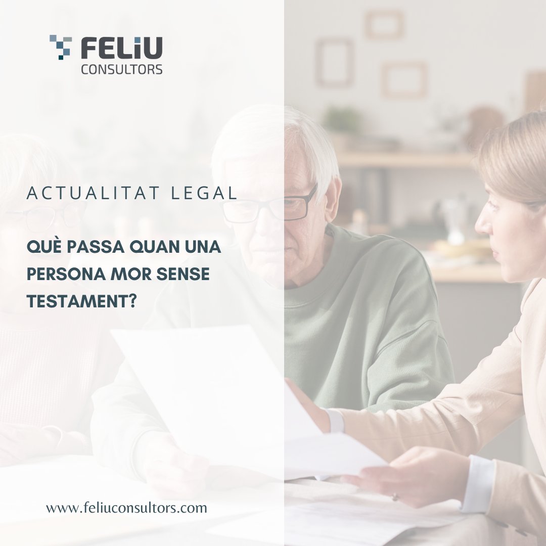 📜El testament és un document legal que reflecteix la voluntat d’una persona sobre el destí dels seus béns i propietats després de la seva mort.

Si necessites fer el teu testament o revisar-ne un d’existent, a Feliu Consultors t’oferim l'assessorament .