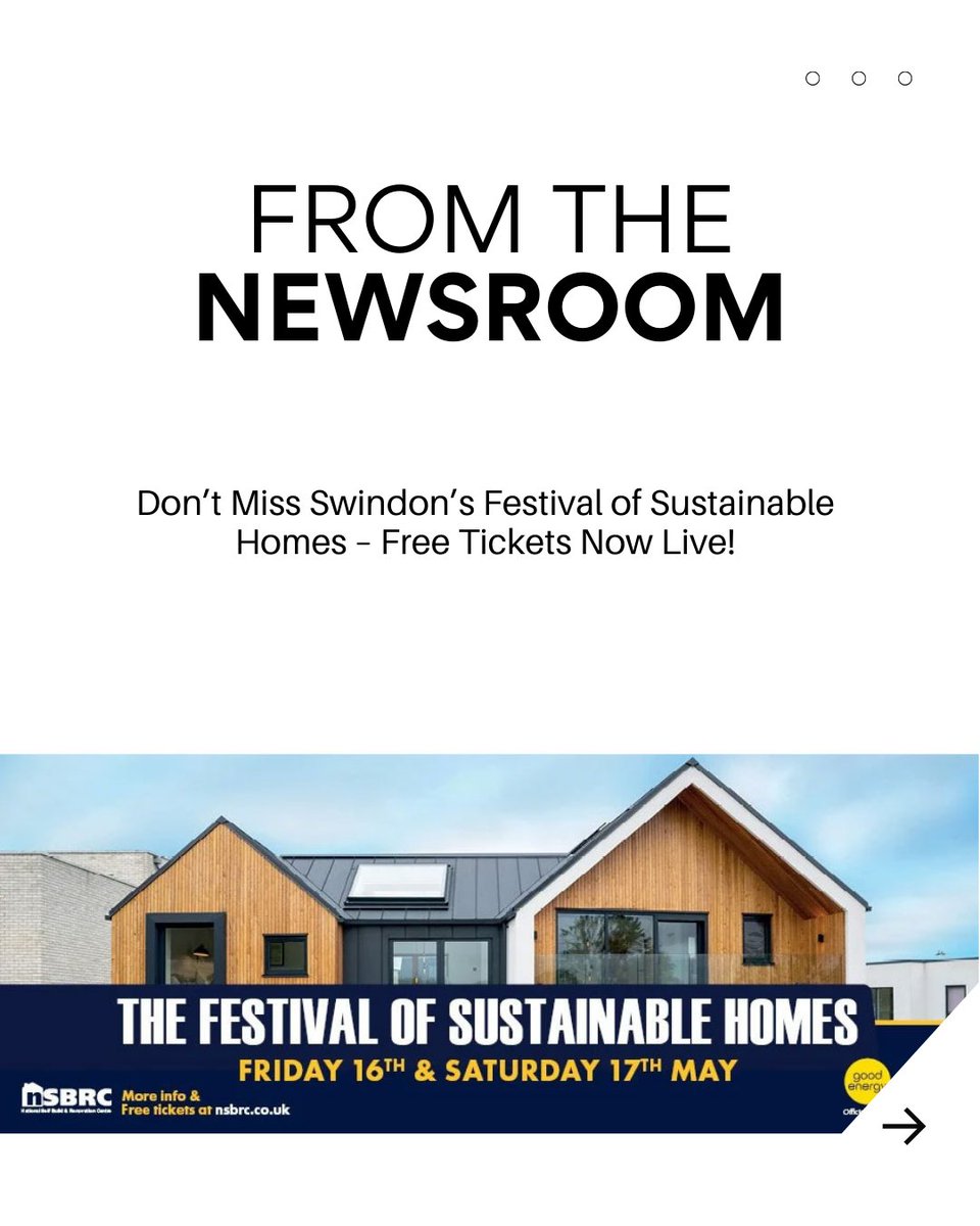 the_selfbuilder's tweet image. Join 200+ exhibitors and experts at Swindon’s Festival of Sustainable Homes—free advice, free tickets, and free parking. Book now with @NSBRC .

Read more here.👉sbhonline.co.uk/news/festival-…

#EcoHomes #FestivalOfSustainableHomes #Selfbuilder #SelfBuilding #SelfBuildJourney