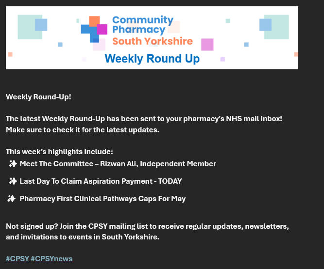 Community Pharmacy South Yorkshire tweet media