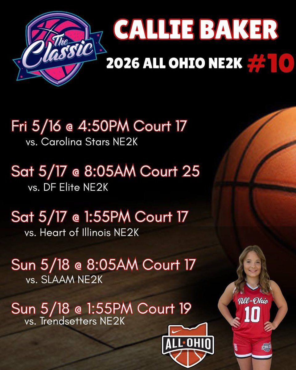 Callie Baker (@calliebaker26) on Twitter photo Ready to hit the road this weekend, hope to see you courtside at The Classic!
<a href="/CoachNandyJ/">Nandy Jr.</a> <a href="/MuskingumWBB/">Muskingum Women's Basketball</a> <a href="/KadieHempfling/">Kadie Hempfling</a> <a href="/Onuwomensbball/">ONU Women's Basketball</a> <a href="/Melissa_Kolbe/">Melissa Kolbe</a> <a href="/wittwbb/">Witt Women's Basketball</a> <a href="/WoosterWBB/">Wooster WBB</a> <a href="/RIOWBB/">University of Rio Grande Women’s Basketball</a> <a href="/CapitalWBB/">CapitalWBB</a> <a href="/Marietta_WBB/">Marietta College WBB</a> <a href="/BW_wbasketball/">BW Women's Basketball</a> @depauw_wb <a href="/AllOhioGirls/">All Ohio Girls Basketball</a> Ready to hit the road this weekend, hope to see you courtside at The Classic!
<a href="/CoachNandyJ/">Nandy Jr.</a> <a href="/MuskingumWBB/">Muskingum Women's Basketball</a> <a href="/KadieHempfling/">Kadie Hempfling</a> <a href="/Onuwomensbball/">ONU Women's Basketball</a> <a href="/Melissa_Kolbe/">Melissa Kolbe</a> <a href="/wittwbb/">Witt Women's Basketball</a> <a href="/WoosterWBB/">Wooster WBB</a> <a href="/RIOWBB/">University of Rio Grande Women’s Basketball</a> <a href="/CapitalWBB/">CapitalWBB</a> <a href="/Marietta_WBB/">Marietta College WBB</a> <a href="/BW_wbasketball/">BW Women's Basketball</a> @depauw_wb <a href="/AllOhioGirls/">All Ohio Girls Basketball</a>