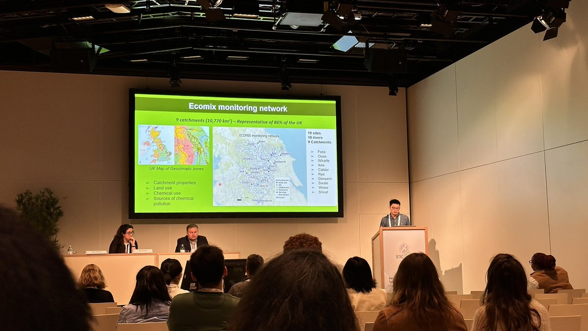 A fantastic summary of the results from the ECOMIX monitoring study by <a href="/JunLi1906/">Jun Li</a> today at #SETAC Vienna!