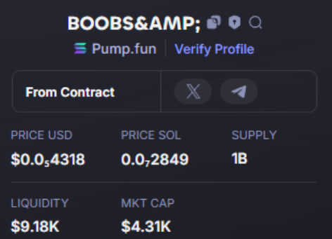 FaberNicho30360's tweet photo. Done: 20X   
$BOOBS&amp;amp; 
Call: 4K - 78K 
CA: EU56L57MAGYgxWTUCwWYgJ6tXS9tmVsusTk19TkJpump
TG: https://t.co/DvhqR4ojhS https://t.co/S9AeV4LeOS