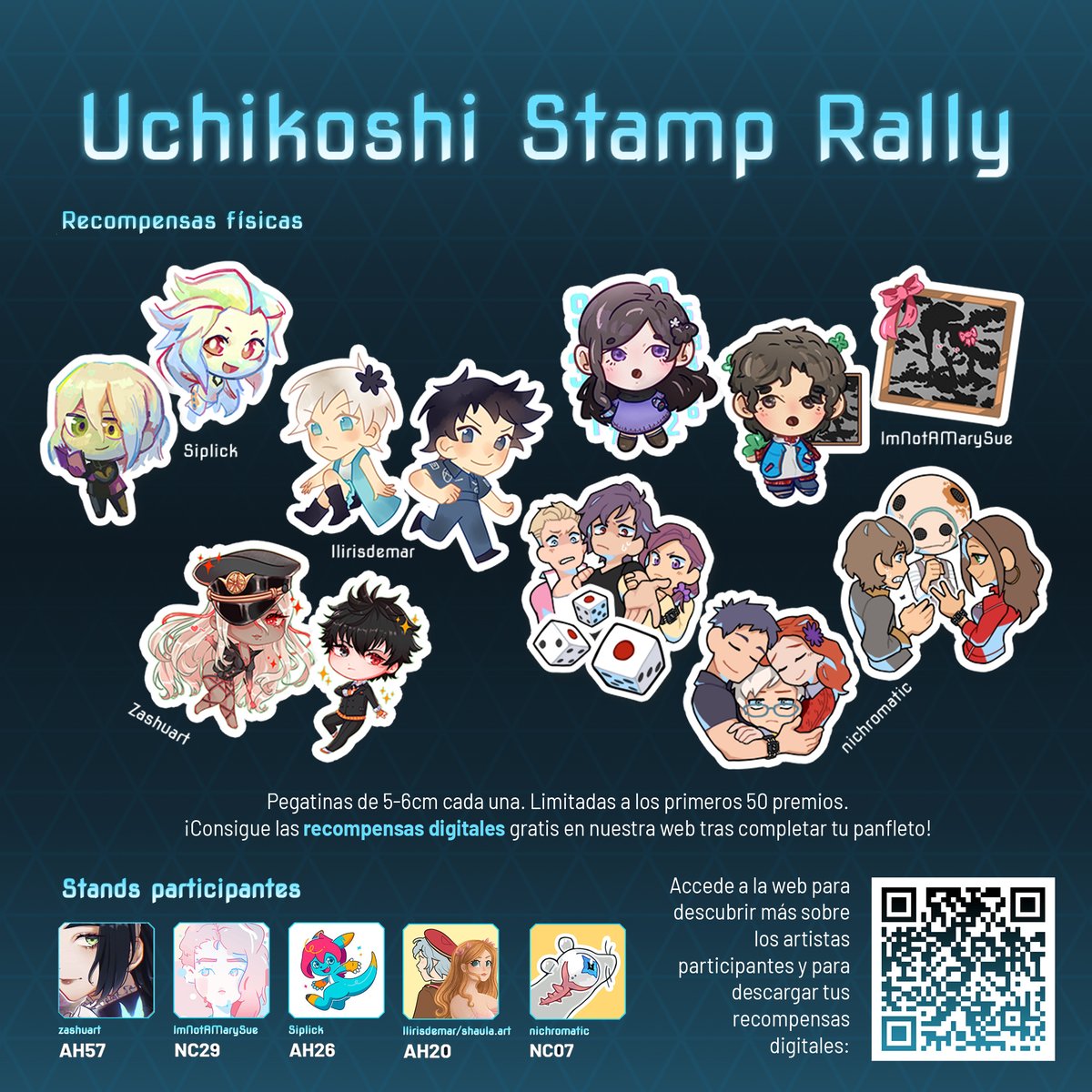 UCHIKOSHI STAMP RALLY 🔹 JW Valencia 
¡Este fin de semana no te puedes perder este Stamp Rally que hemos  preparado para todos los fans de los juegos de Uchikoshi! Pásate por  cualquier stand participante para conseguir el panfleto, consigue los sellos y llévate estas recompensas