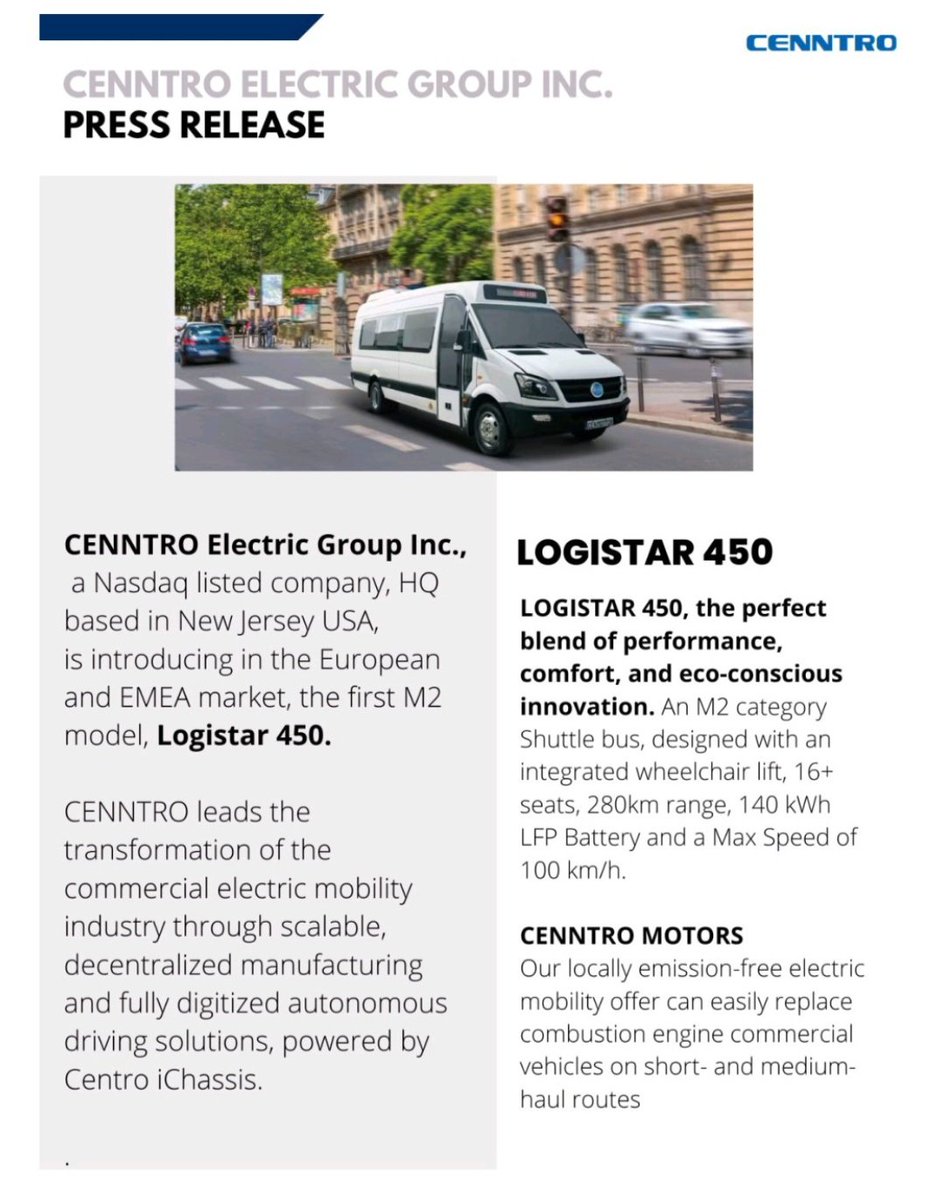 _X_Alex_'s tweet image. Cenntro #Logistar 450 - #LS450
LS450 #ShuttleBus

#EV #ElectricVehicles
#CENN #CENNTRO - $CENN