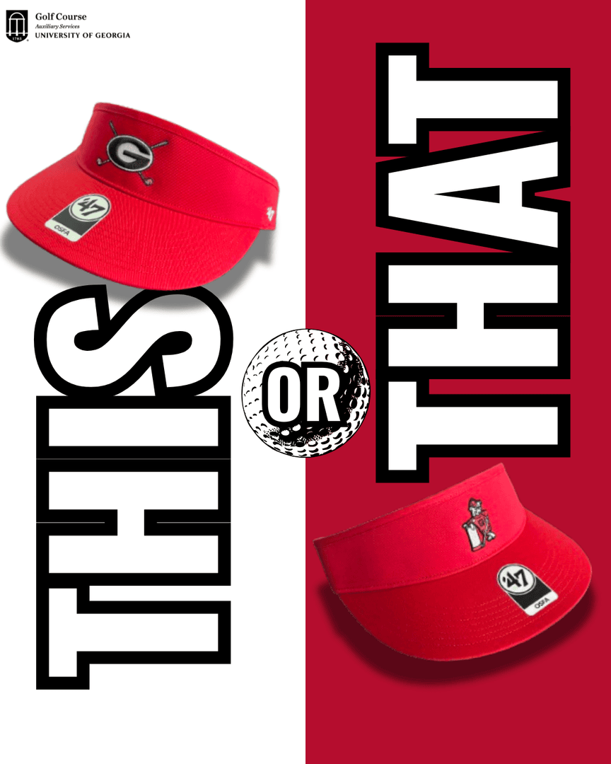 Which hat do you prefer?🧢 We have options for everyone! Stop by the UGA Golf Shop to check out our latest collection!🐶 #UGAGolfShop