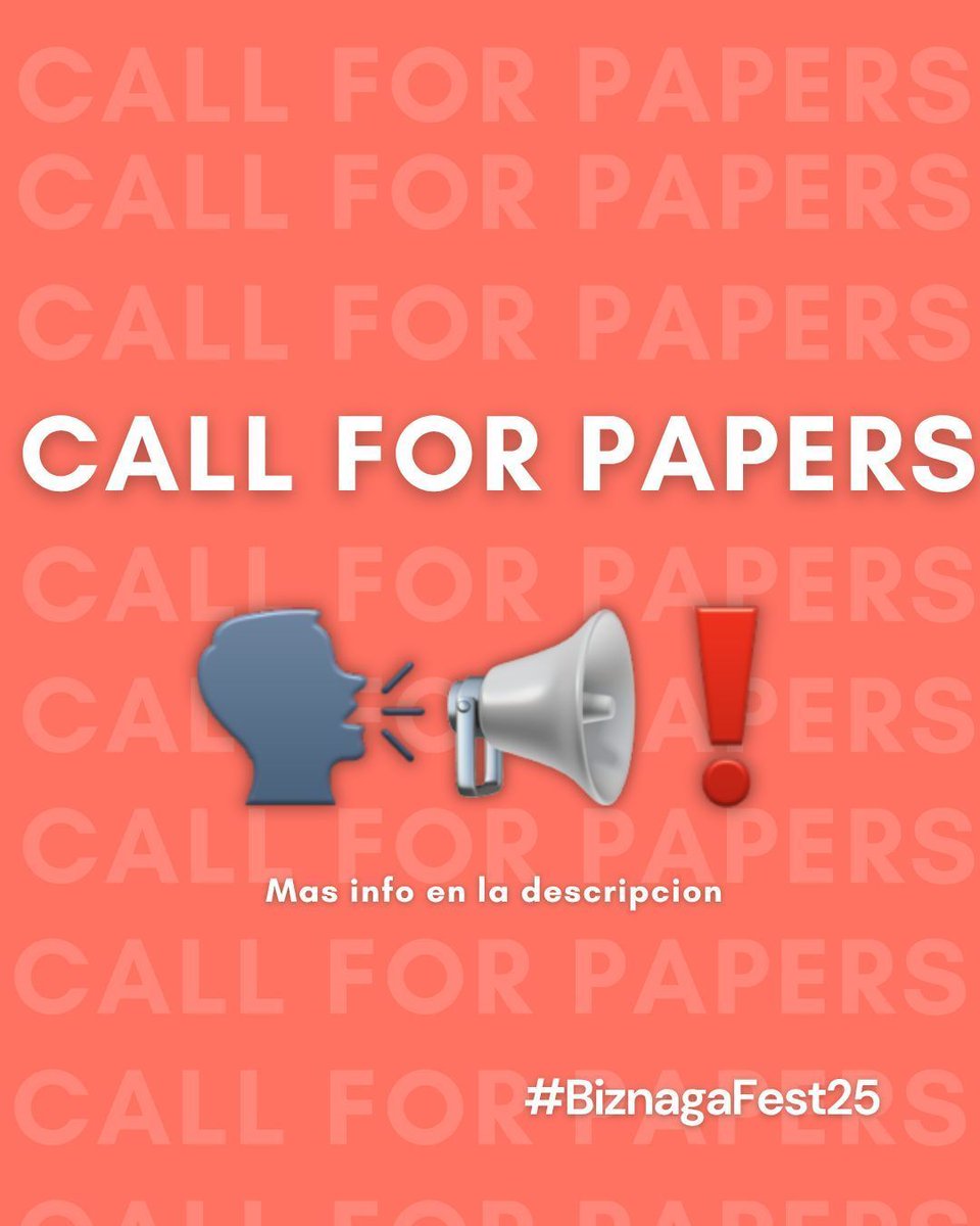 📣 ¡Ya está abierto el Call for Papers para #BiznagaFest 2025!
¿Tienes una charla que mezcle tecnología, creatividad o comunidad?
Te estamos buscando.
🗓 Tienes hasta el 15 de junio para enviarla. 
📍 El evento: 25 de octubre, Málaga
👉 docs.google.com/forms/d/e/1FAI… 
#C4P #BiznagaFest