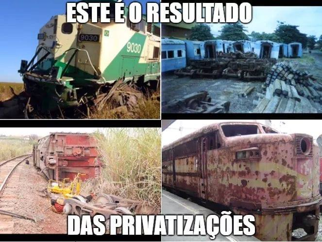 Agradeçam a FHC por privatizar a RFFSA pra que hoje qualquer grupo de zap de caminhoneiros bolsonaristas do Agro consiga paralisar o país

Em 1945, o Brasil tinha mais ferrovias que a China. Hoje, tem menos que em 1945.

Enquanto isso, a ESTATAL "China Railway" tem até Trem-Bala