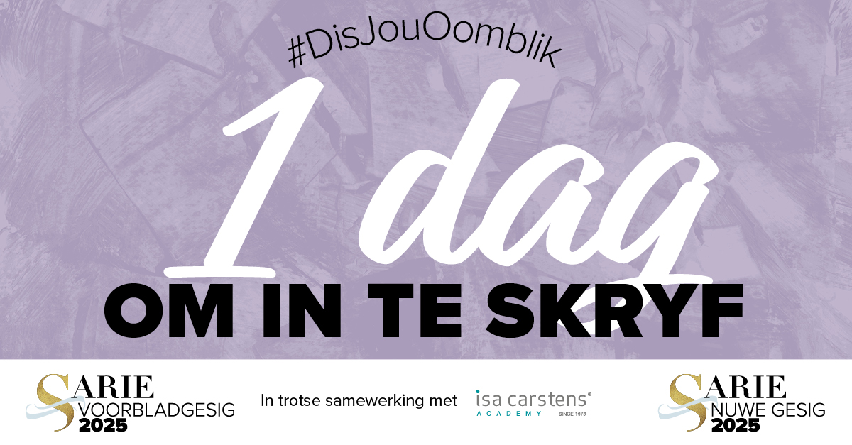 ⚠️Inskrywings sluit more!⚠️ As jy nog nie ingeskryf het nie, is die tyd NOU: brnw.ch/21wSFHE Dalk is daardie voorblad jou voorland. #SARIEVoorbladgesig #IsaAesthetics #IsaCarstensAcademy