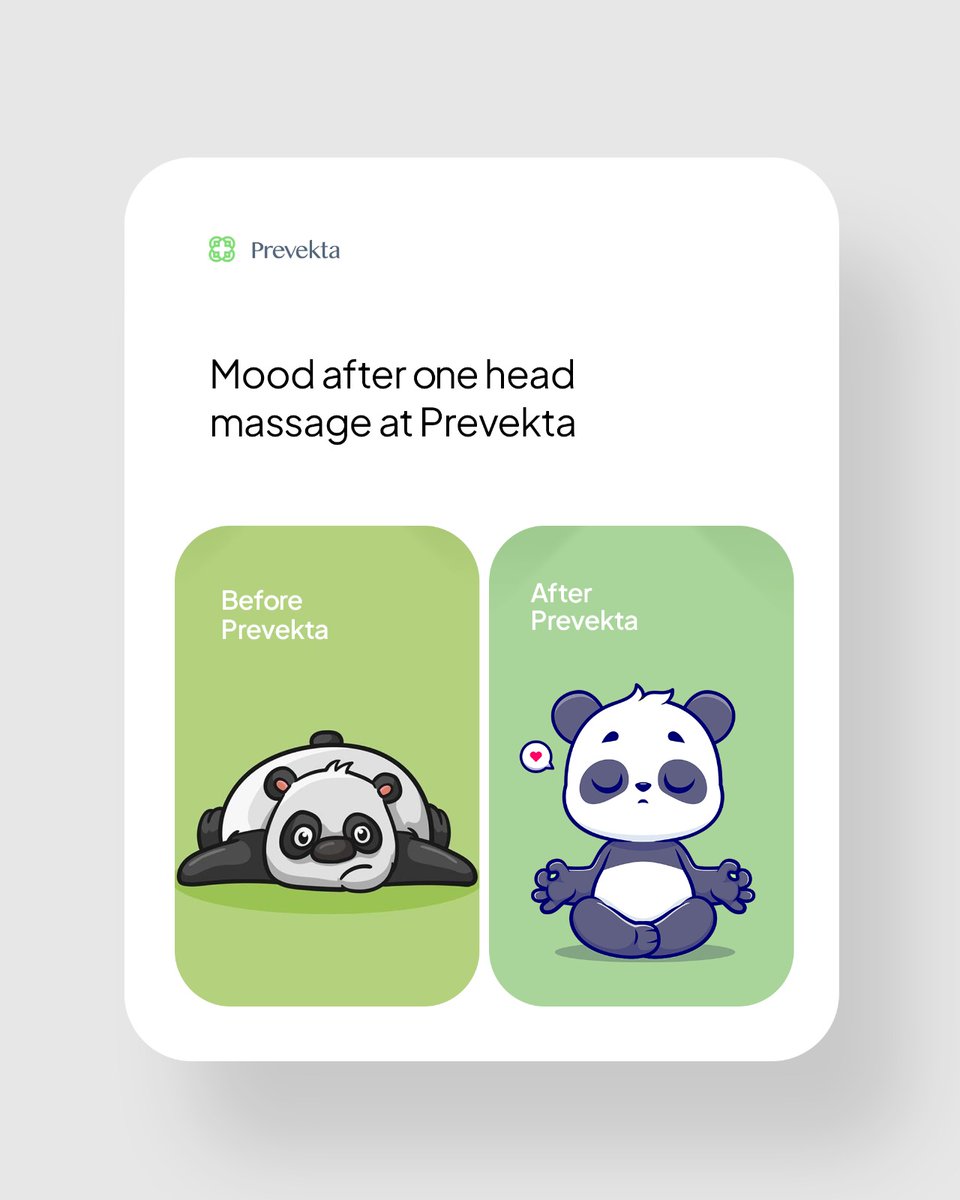 prevekta's tweet photo. Feeling like the panda on the left? 🐼
🌿 Warm herbal oils
🌿 Ancient Marma techniques
🌿 Deep nervous system relaxation

It’s more than a massage—it’s a mood shift, a stress detox, and a wellness ritual.
Ready to reset? Book your session now. 🧘‍♀️
#PrevektaAyurveda #NaturalHealing https://t.co/Q6BzFgEItq