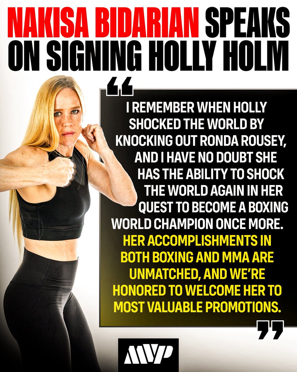 MVP’s CEO Nakisa Bidarian speaks on the signing of Holly Holm to MVP 📈🔥🥊