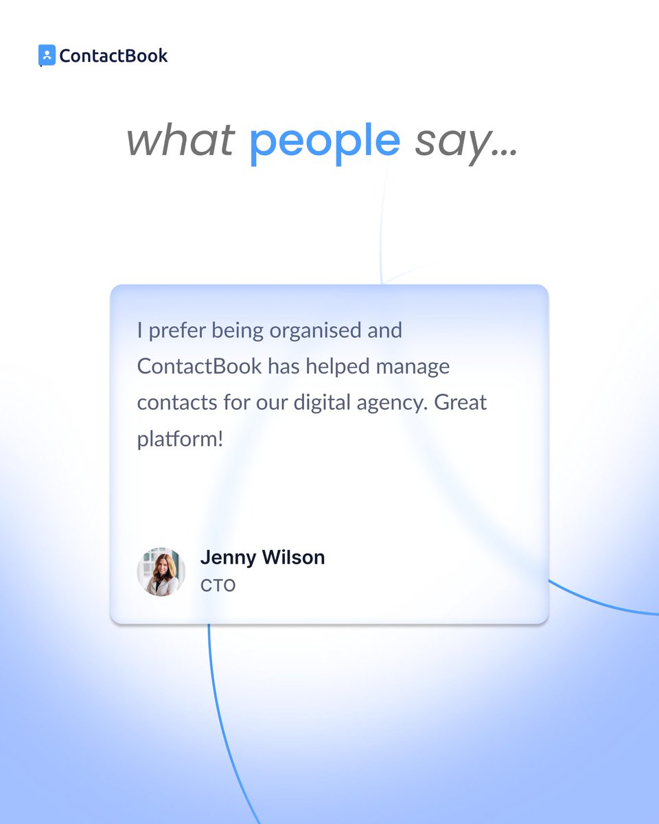 contactbookapp's tweet image. 🚀 Real users. Real results.

We're excited to see how ContactBook.app is making contact management easier and more organized for professionals across industries! 💼✨

#ContactManagement #CustomerLove #SaaS #ProductivityTool #Testimonial #UserFeedback