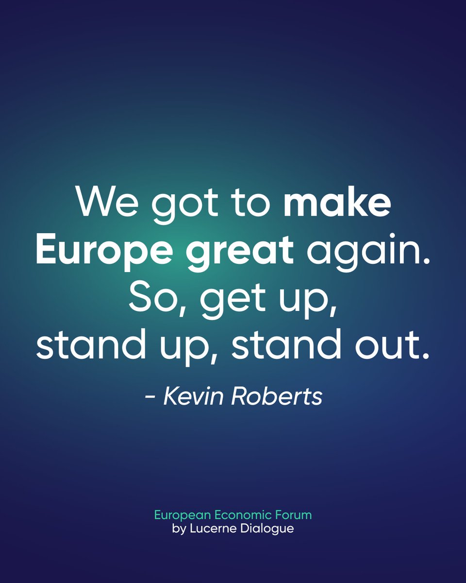 “We got to make Europe great again. So, get up, stand up, stand out.” Kevin Roberts didn’t hold back at #EEF24.

His call: bold leadership &amp; creative thinking to tackle growing complexity.

🎥 Watch the keynote: youtube.com/watch?v=XqNFSF…